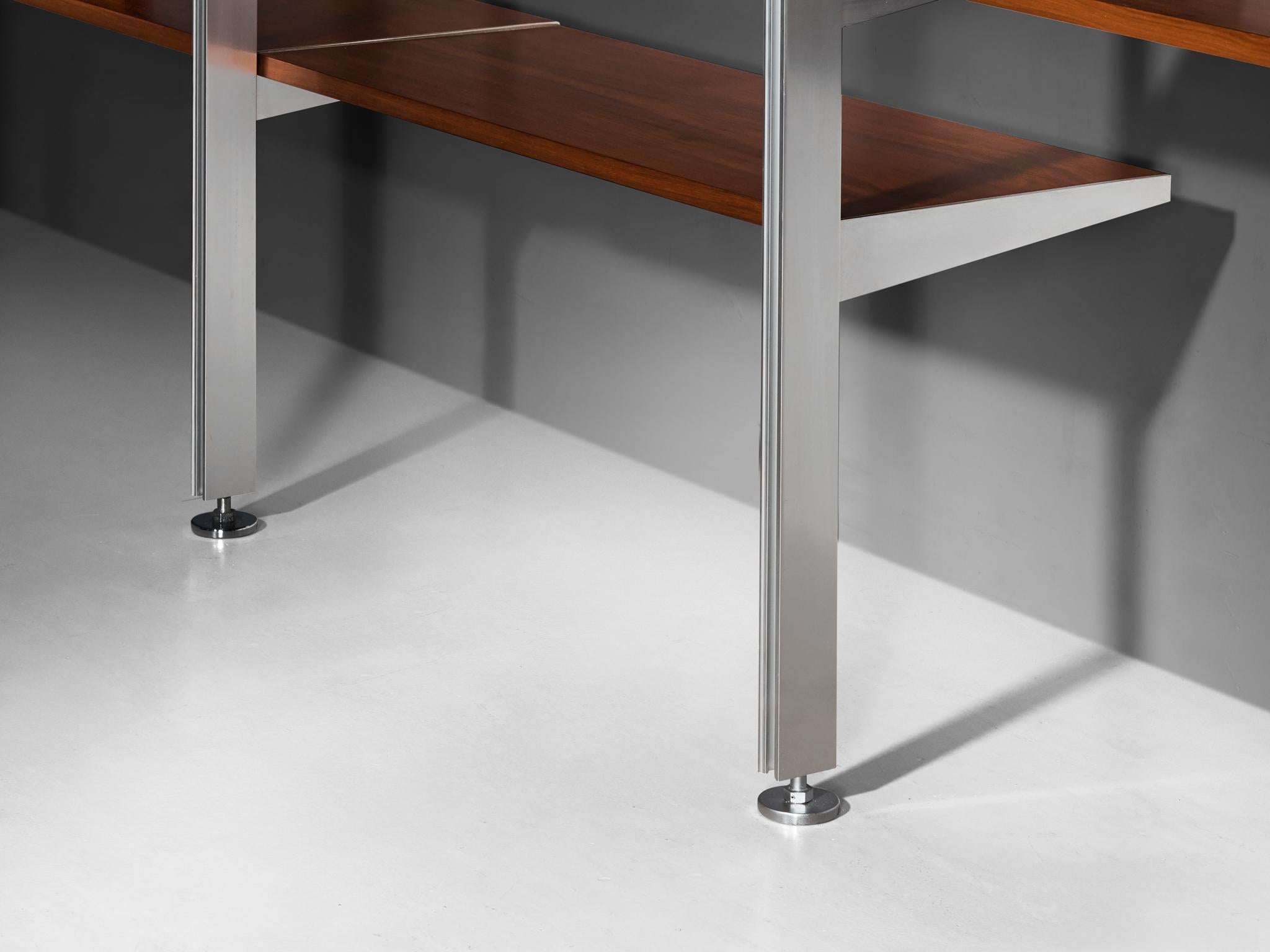 George Nelson for Herman Miller CSS Modular Wall Unit in Walnut & Aluminum For Sale 5