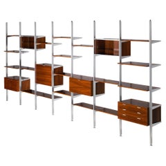 Used George Nelson for Herman Miller CSS Modular Wall Unit in Walnut & Aluminum