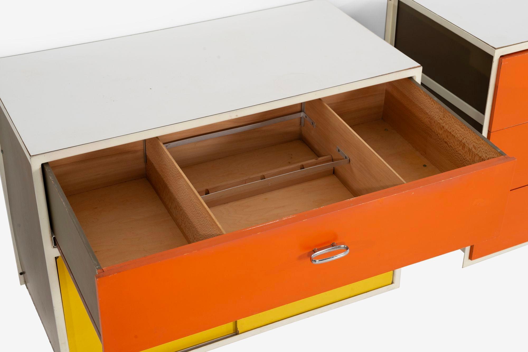 George Nelson per Herman Miller Custom per Hugh DuPree Armadi con struttura in acciaio 1960 in vendita 3