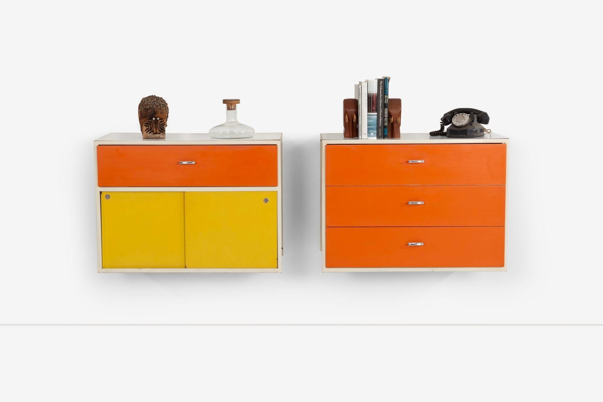 Mid-Century moderno George Nelson per Herman Miller Custom per Hugh DuPree Armadi con struttura in acciaio 1960 in vendita