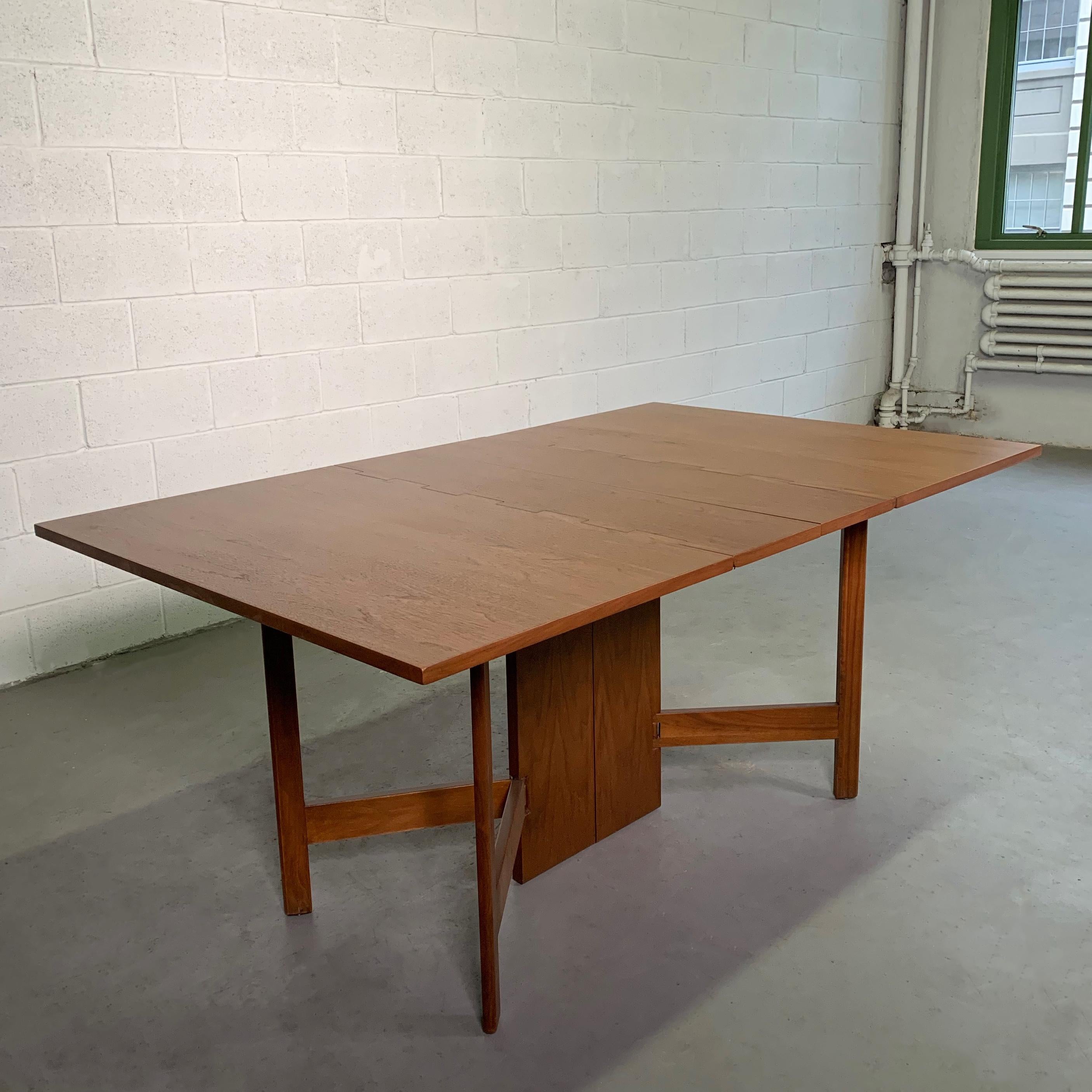 Mid-Century Modern George Nelson for Herman Miller Drop Leaf Gate Fold Dining Table