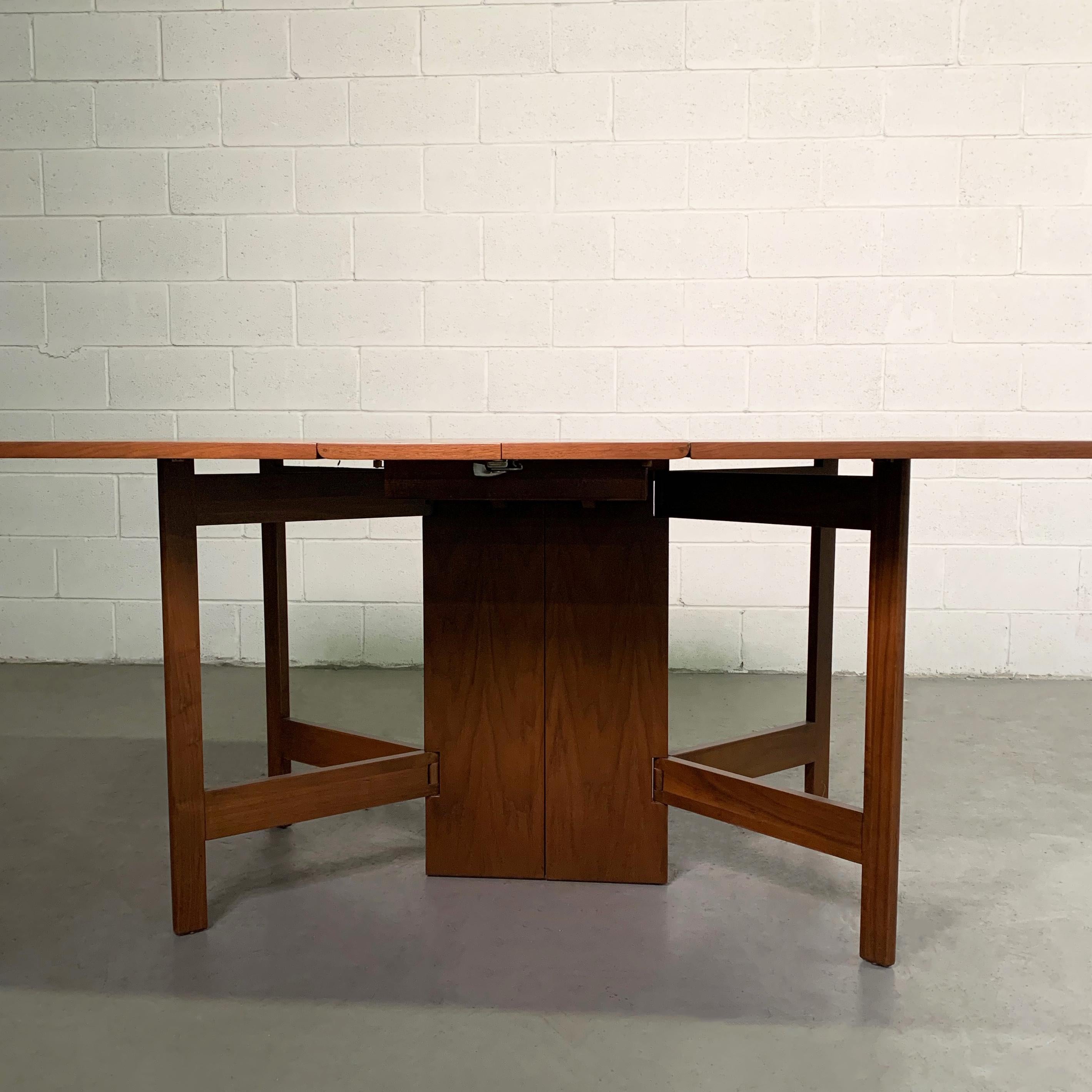 American George Nelson for Herman Miller Drop Leaf Gate Fold Dining Table