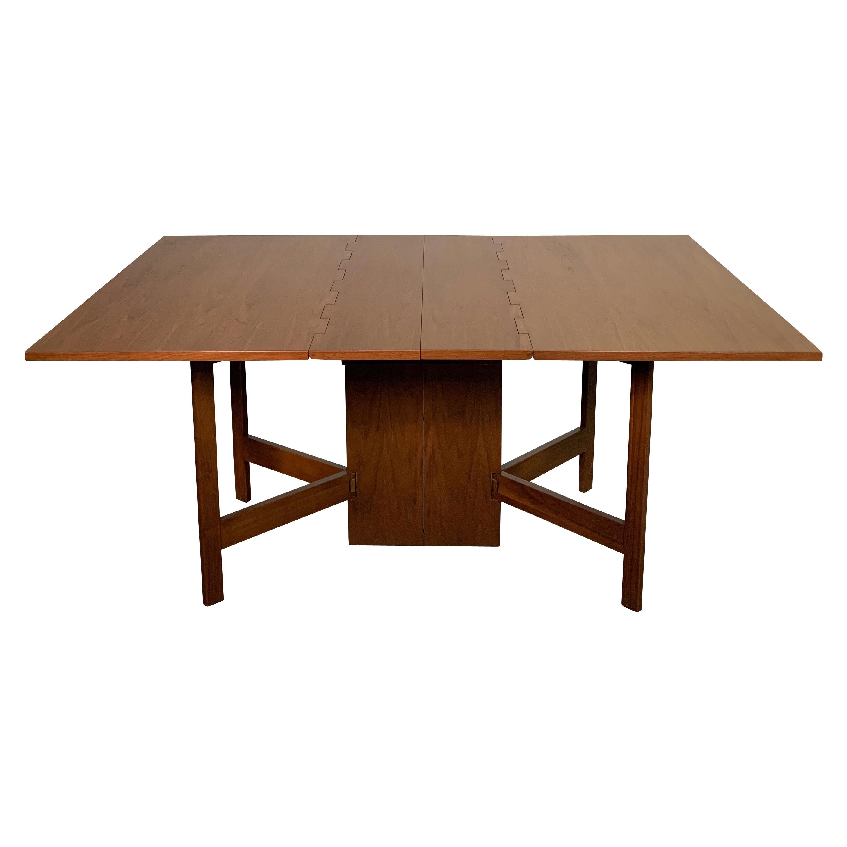 George Nelson for Herman Miller Drop Leaf Gate Fold Dining Table