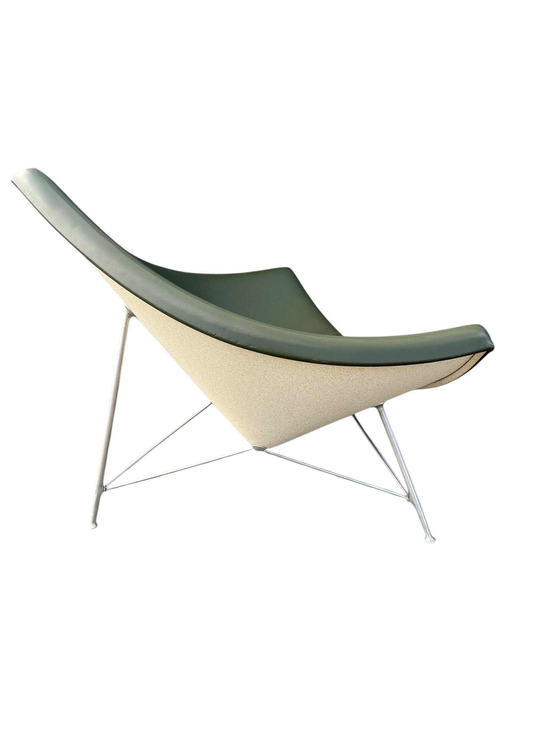 Chrome George Nelson for Herman Miller early original Coconut Chair and ottoman For Sale