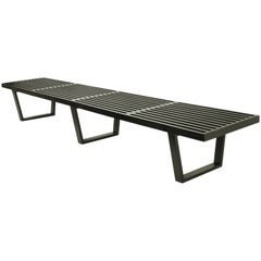 George Nelson for Herman Miller Ebony Extra Large Slat Bench