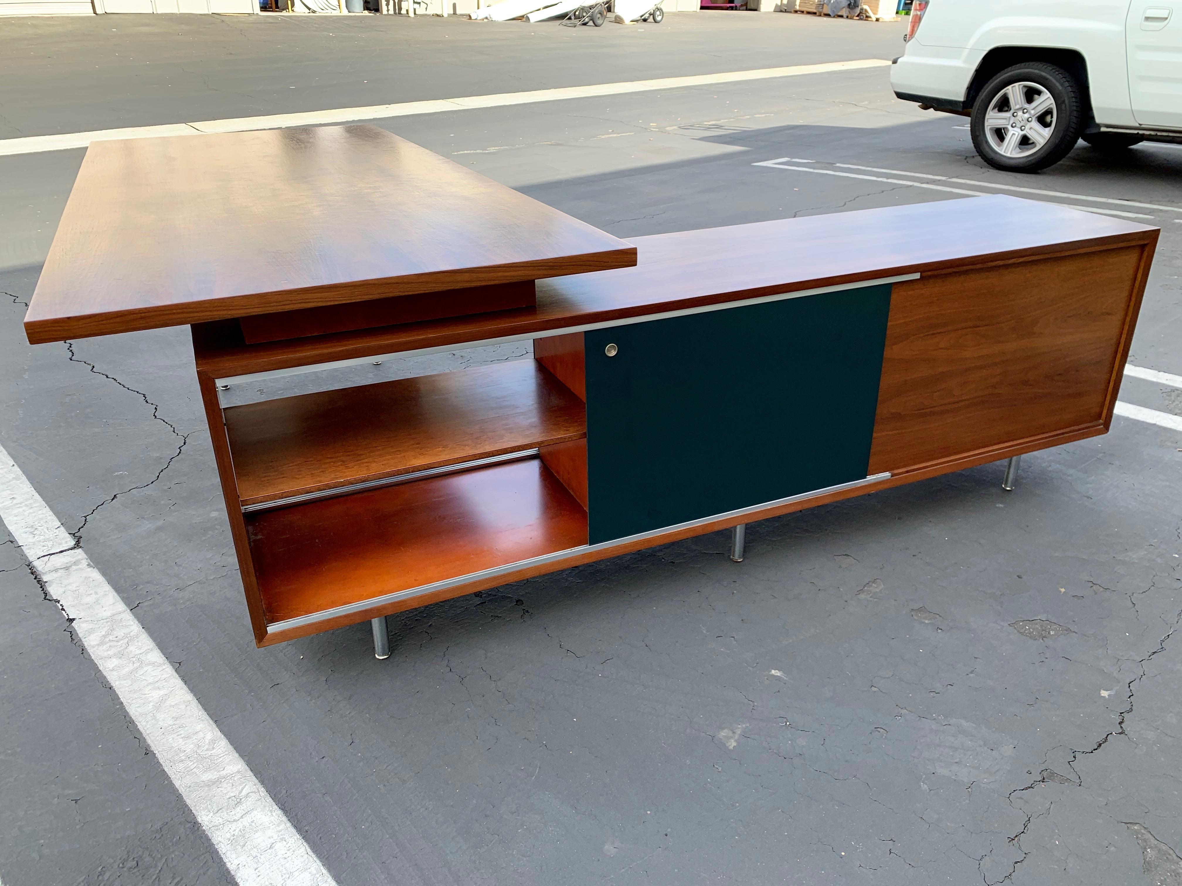 George Nelson for Herman Miller Executive Desk with Credenza Return 6