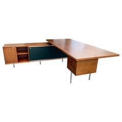 George Nelson for Herman Miller Executive Desk with Credenza Return