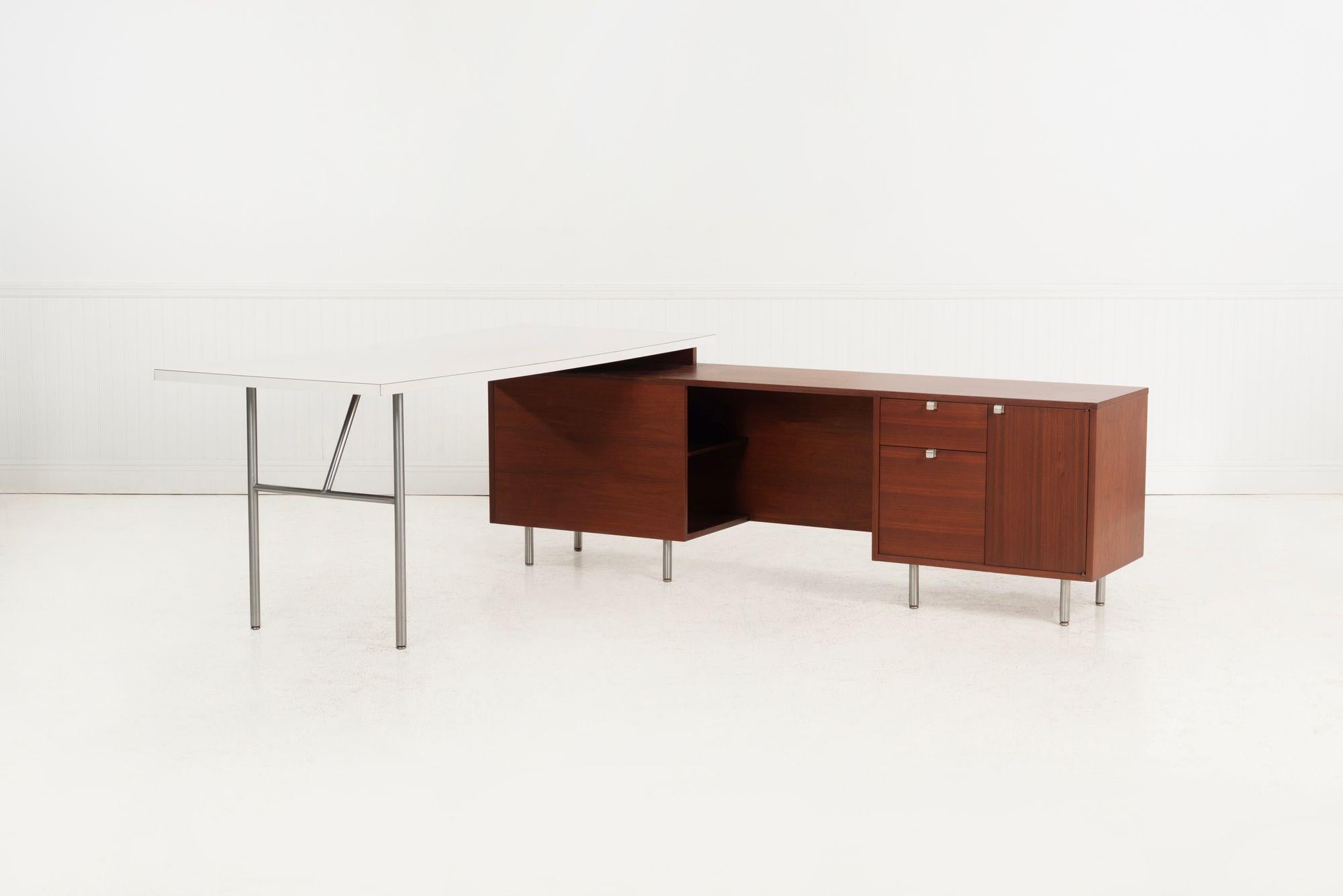 George Nelson for Herman Miller Executive Office desk and Return 1955 For Sale 7