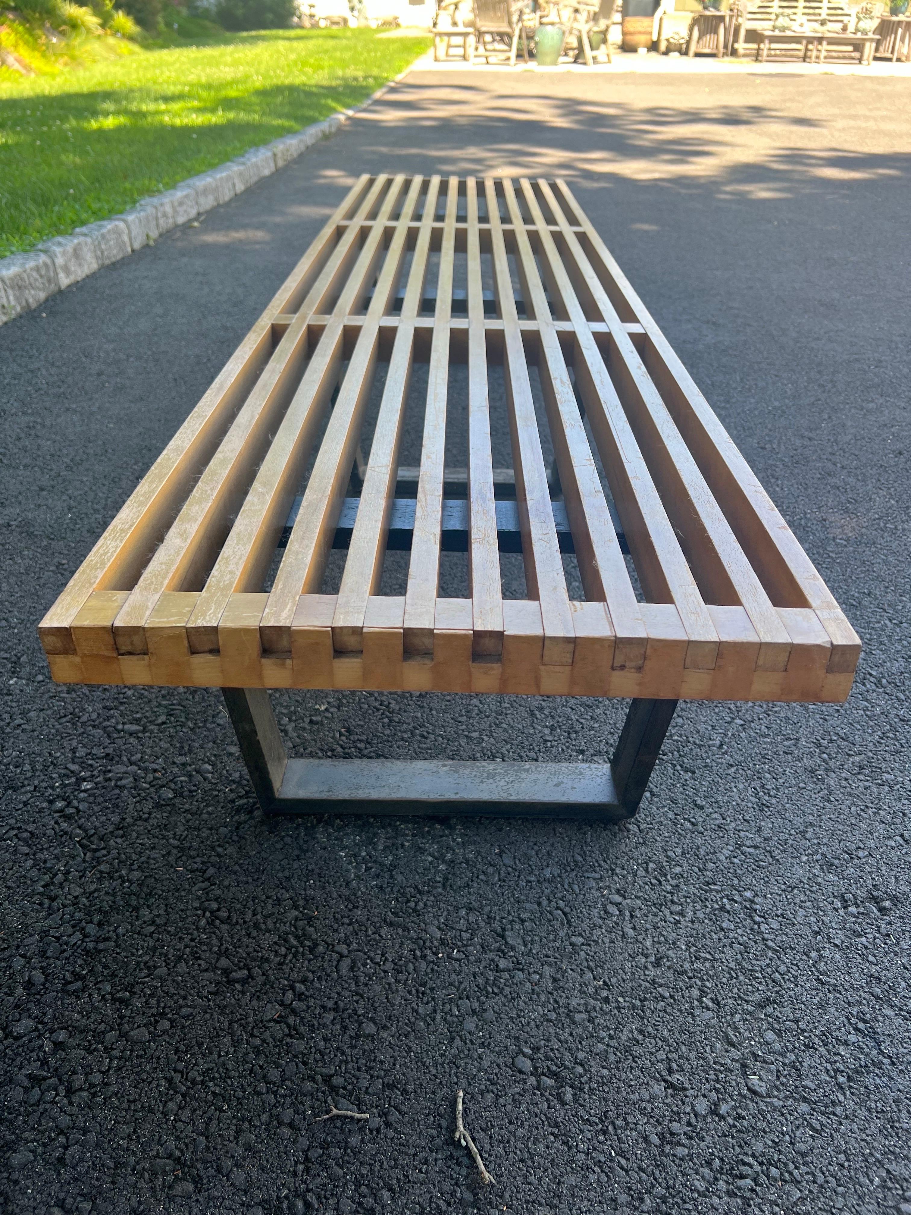 George Nelson For Herman Miller Extra Long Slat Bench en vente 7