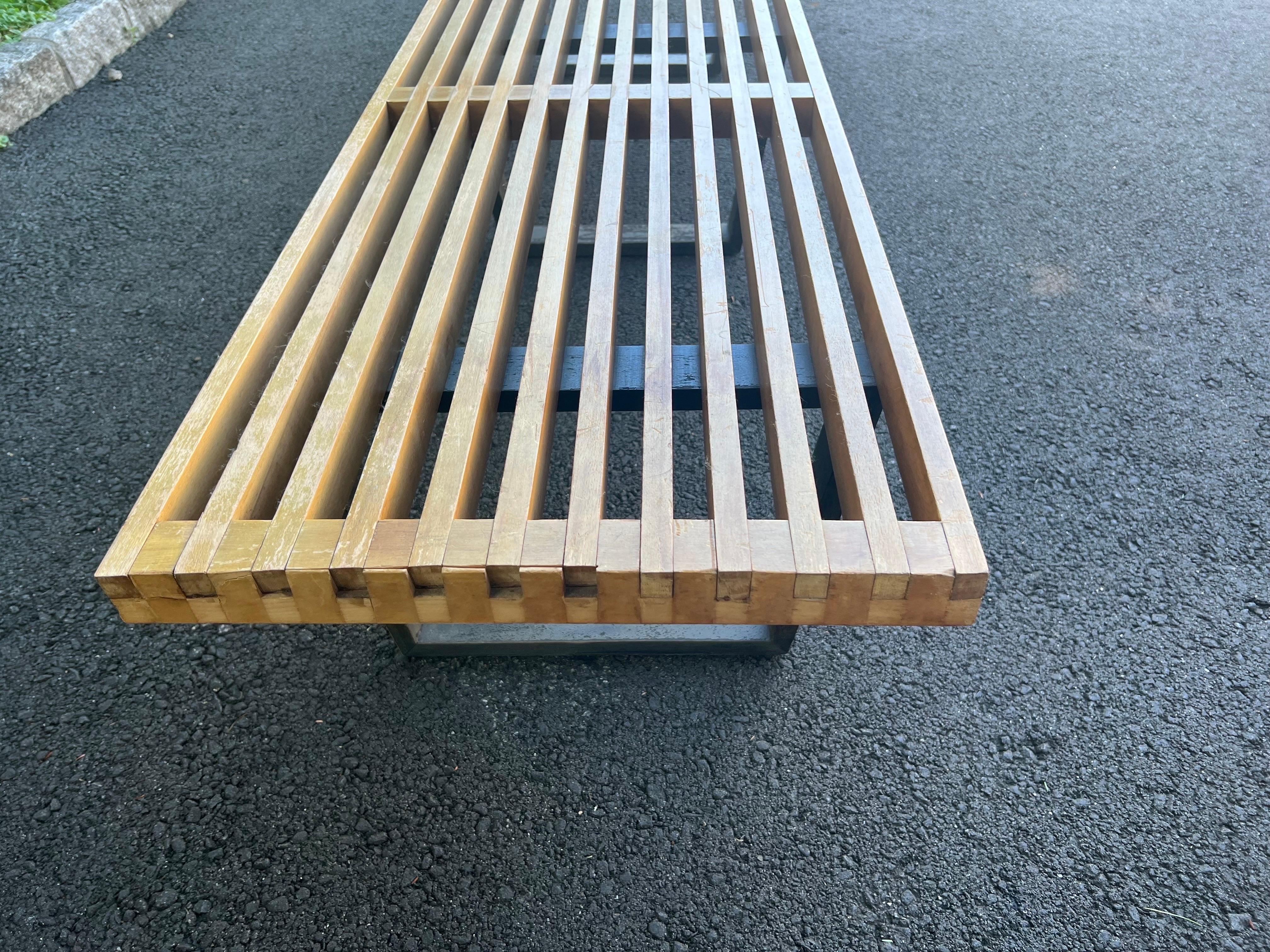 George Nelson For Herman Miller Extra Long Slat Bench en vente 8