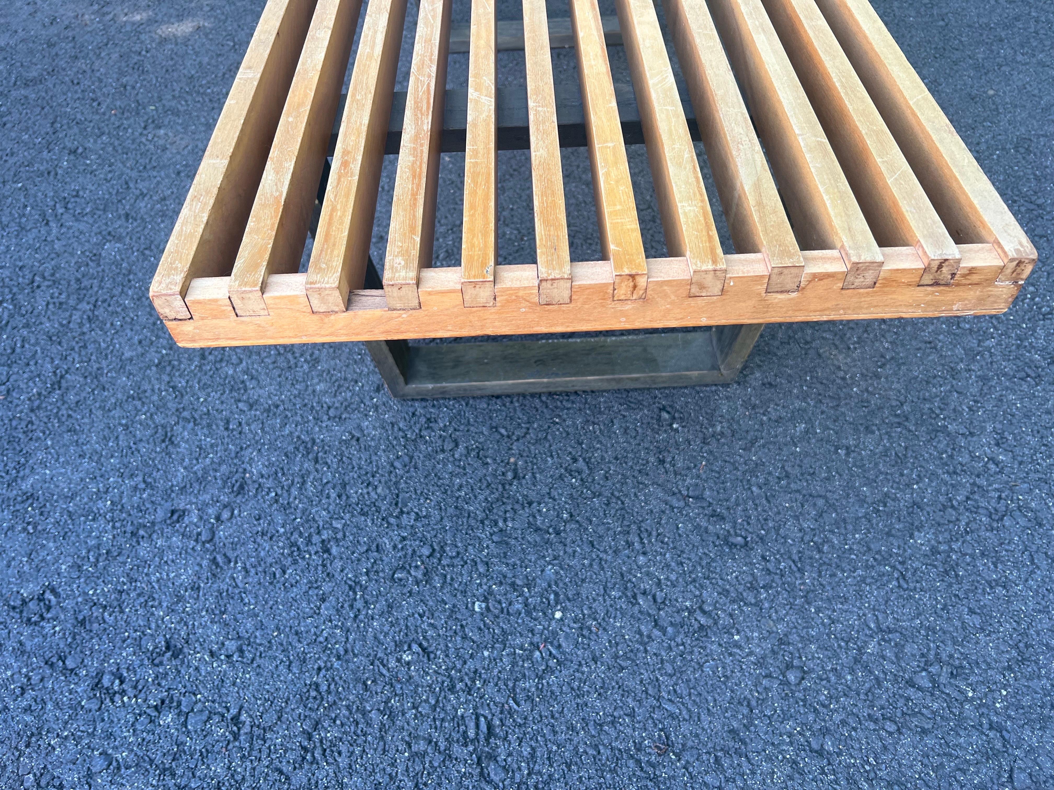 George Nelson For Herman Miller Extra Long Slat Bench en vente 9