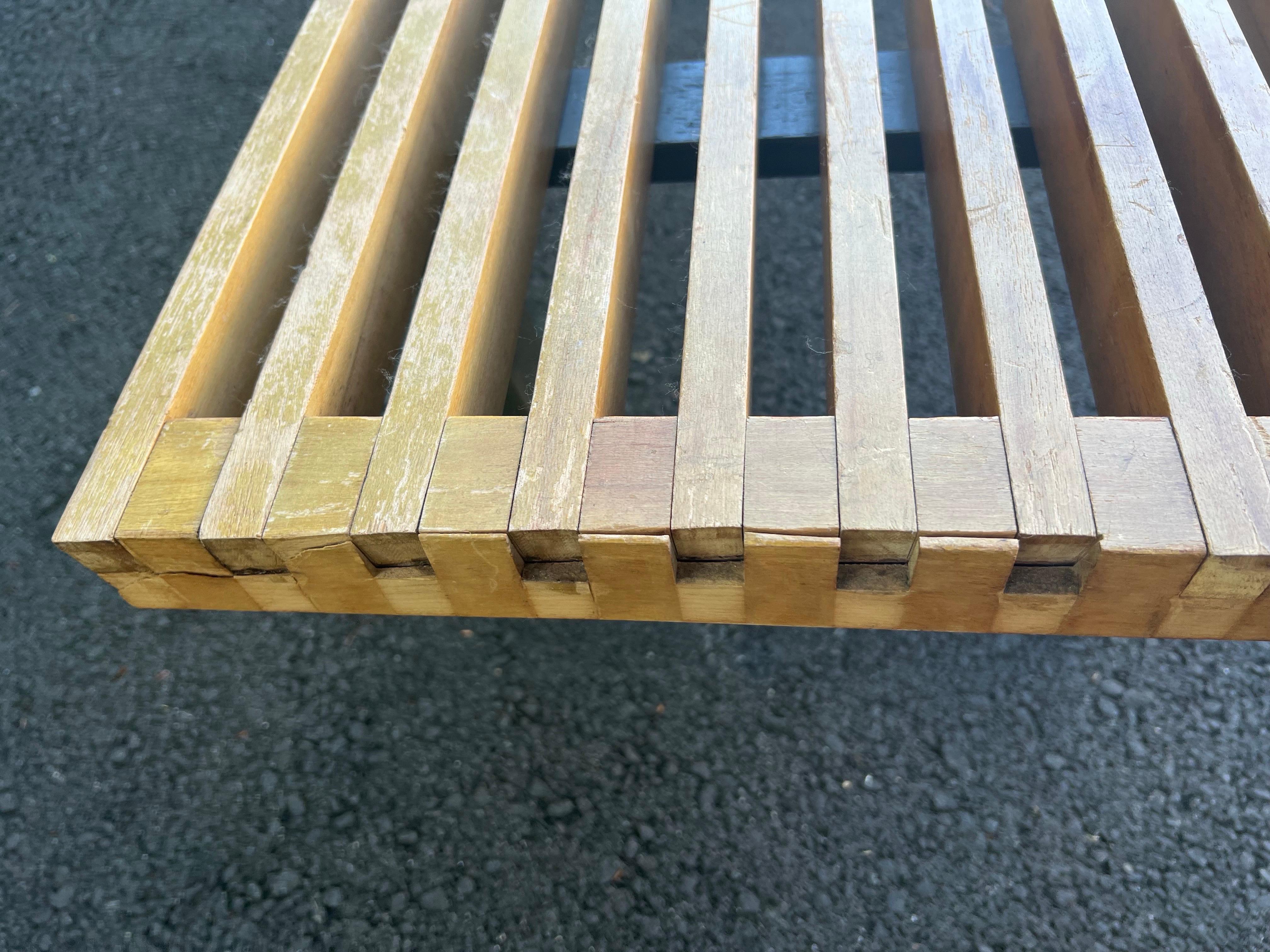 George Nelson For Herman Miller Extra Long Slat Bench en vente 11