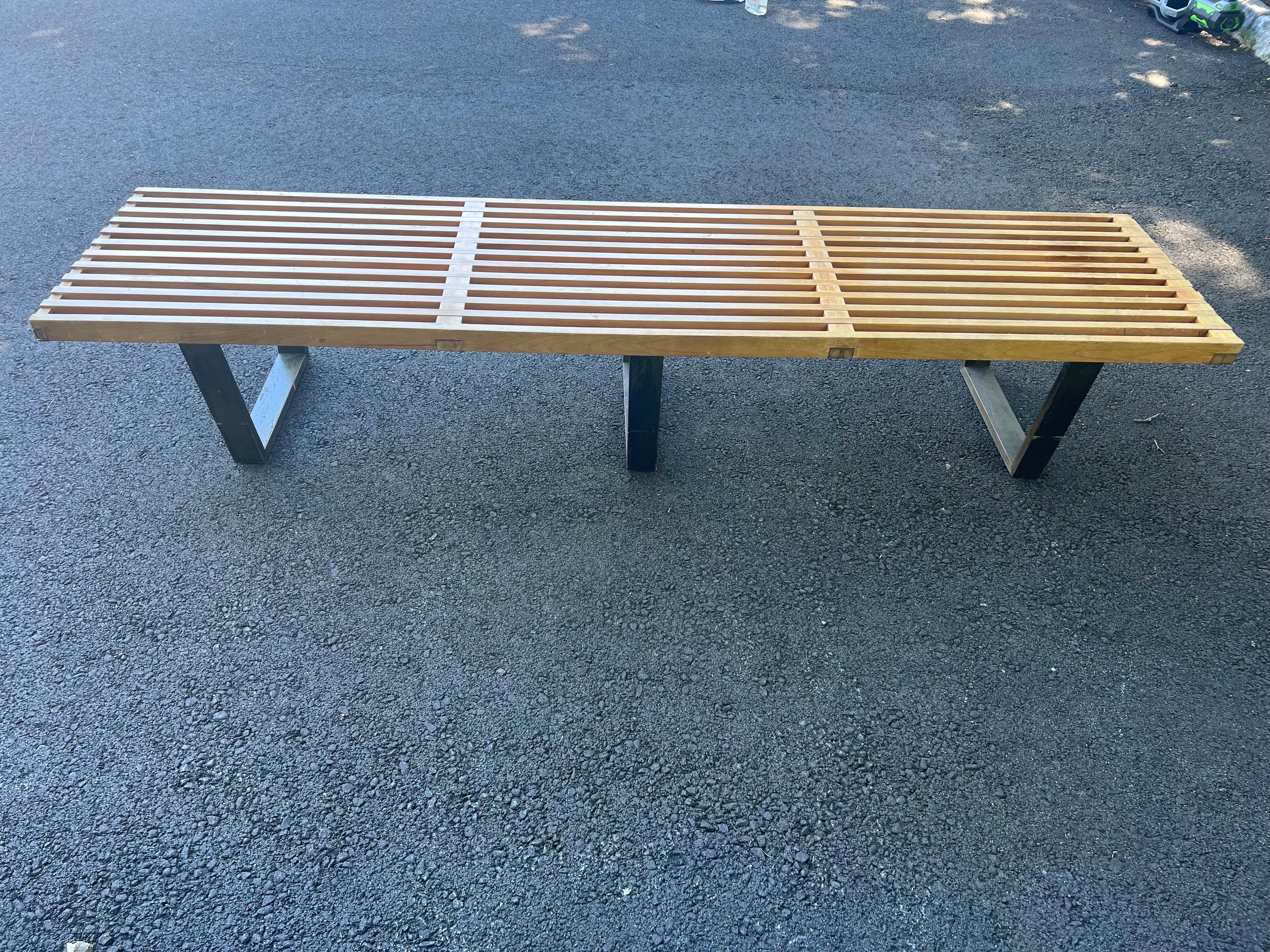 George Nelson For Herman Miller Extra Long Slat Bench en vente 1