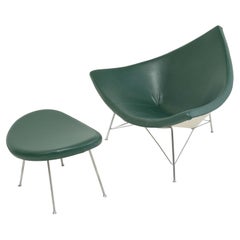 George Nelson For Herman Miller First Generation Coconut Chair and Ottoman