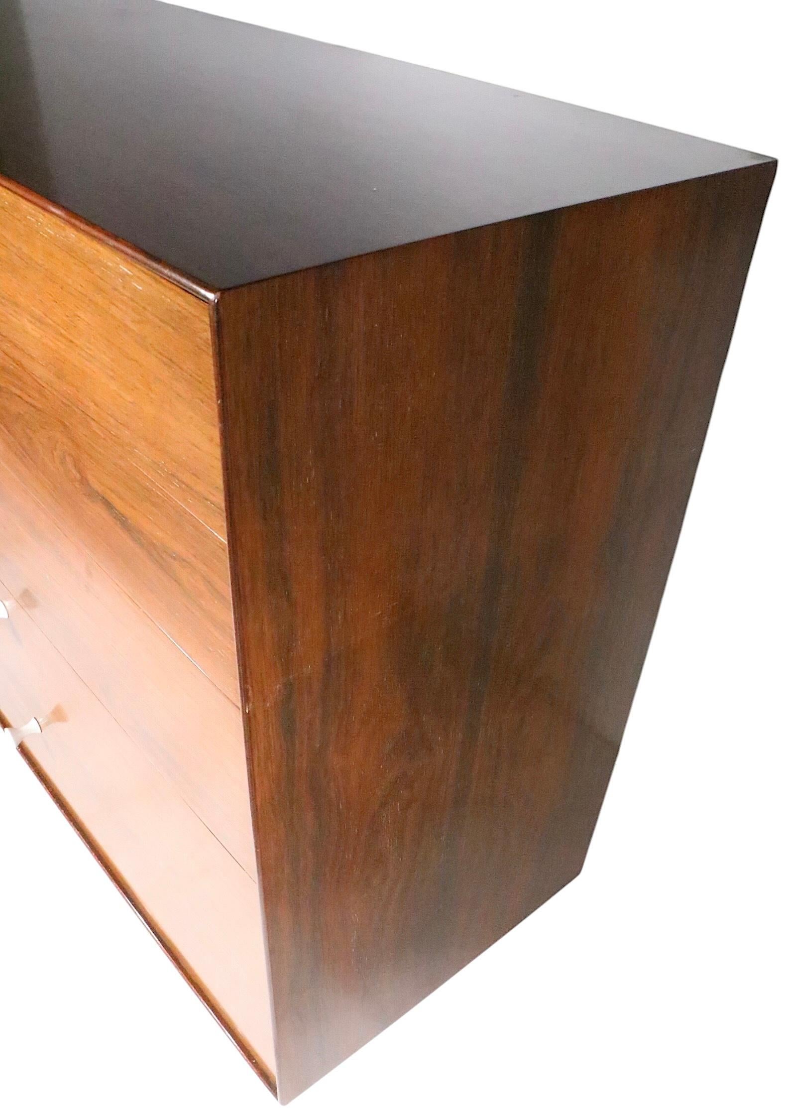 George Nelson per Herman Miller Comò a cinque cassetti con bordo sottile in legno di palissandro anni '50 ca. in vendita 5