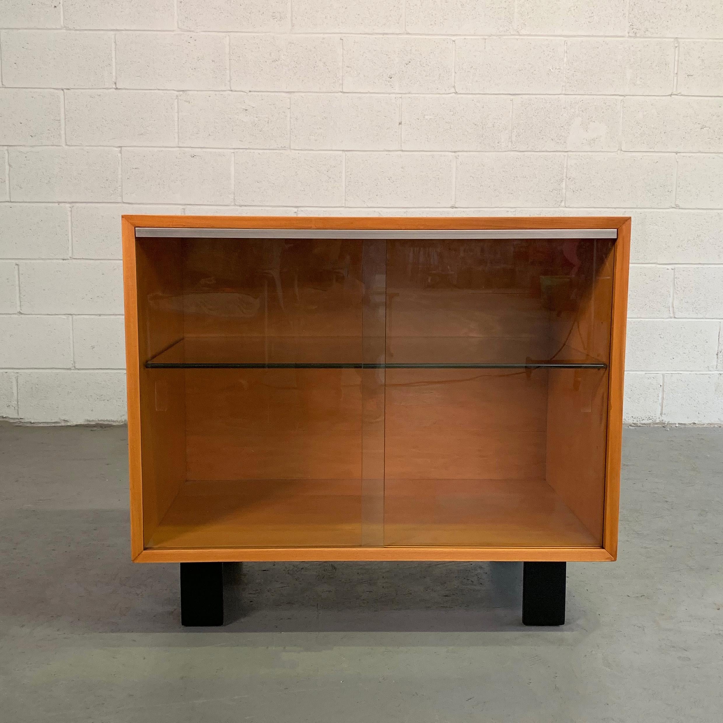 Mid-Century Modern George Nelson for Herman Miller Glass Front Cabinet Credenza