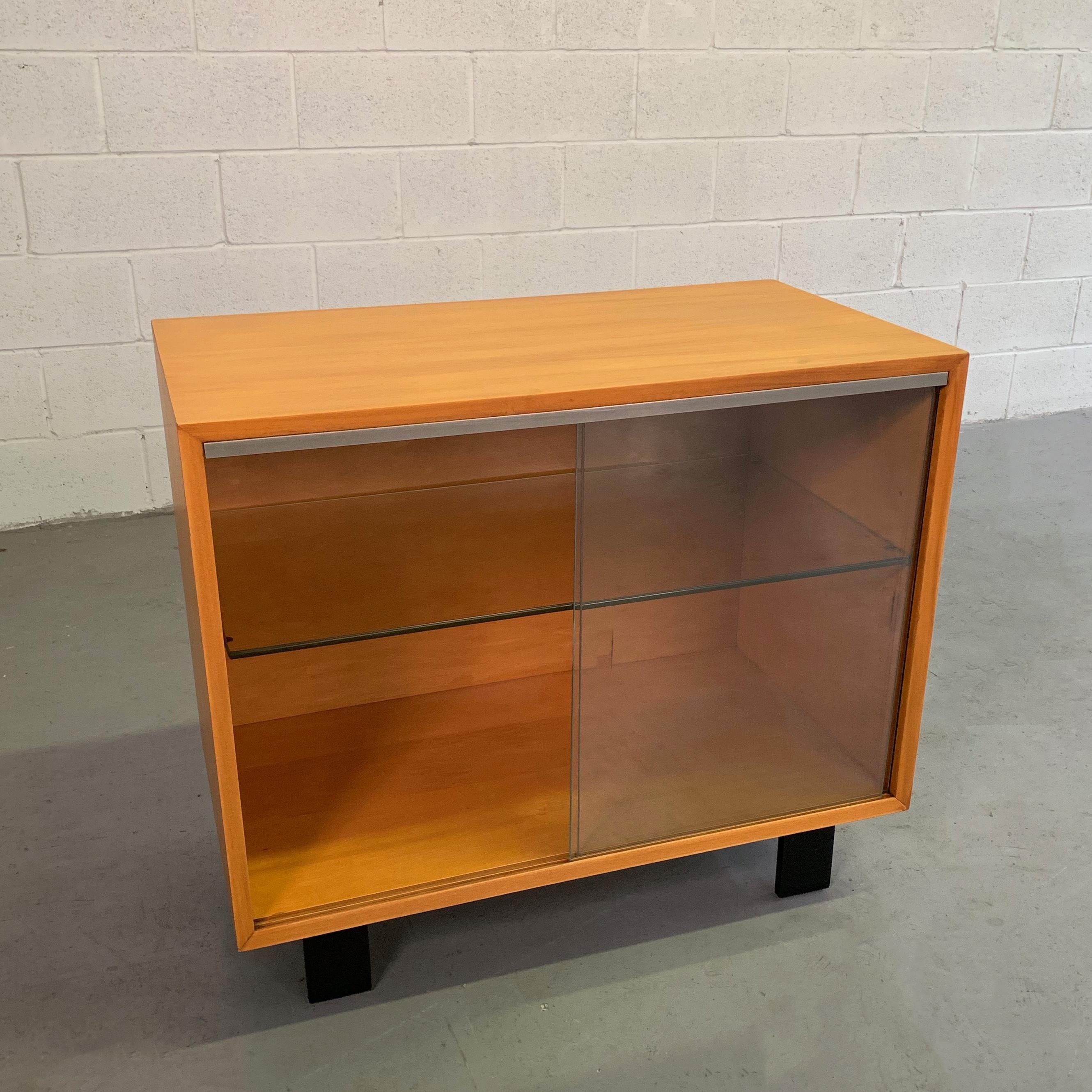 George Nelson for Herman Miller Glass Front Cabinet Credenza In Good Condition In Brooklyn, NY