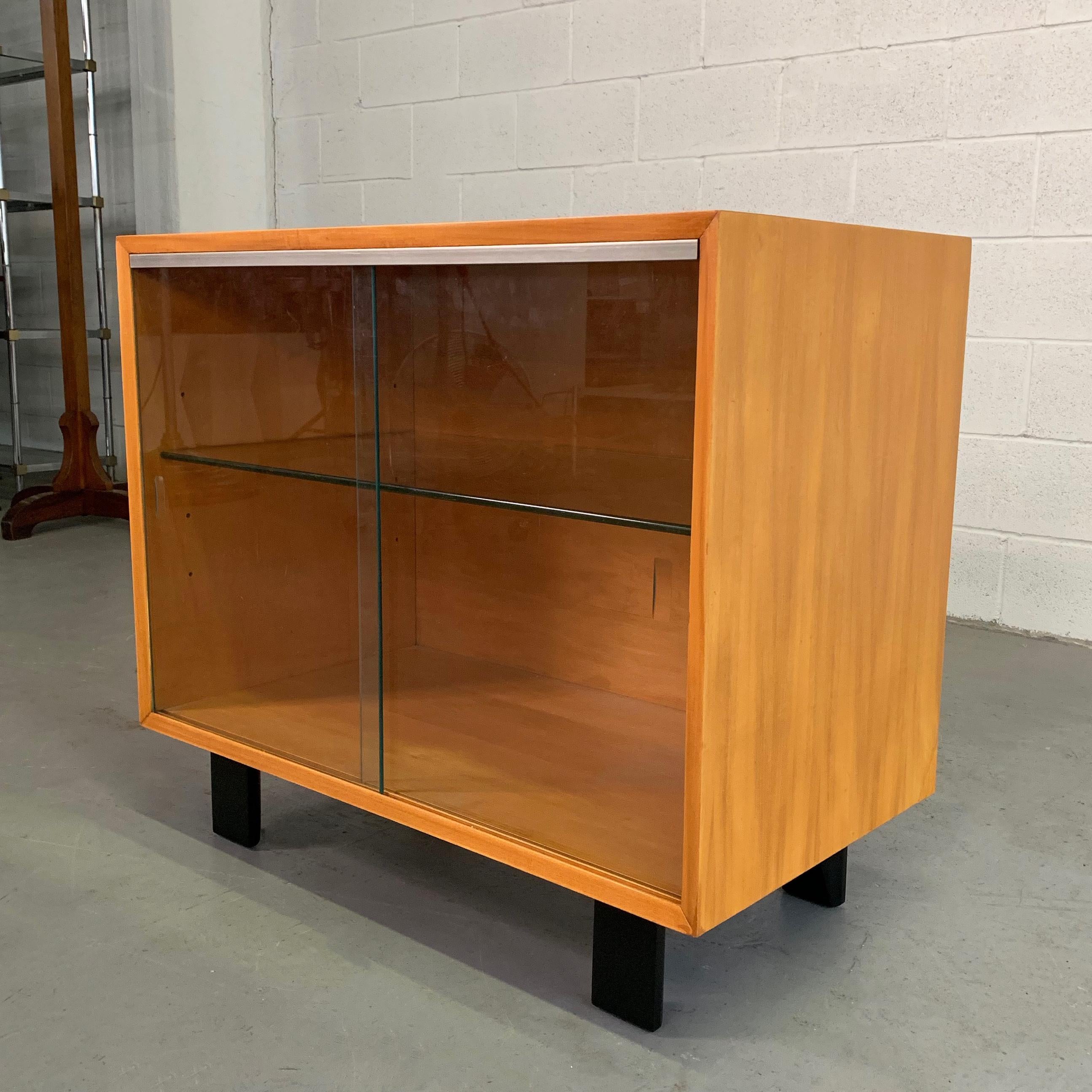 20th Century George Nelson for Herman Miller Glass Front Cabinet Credenza