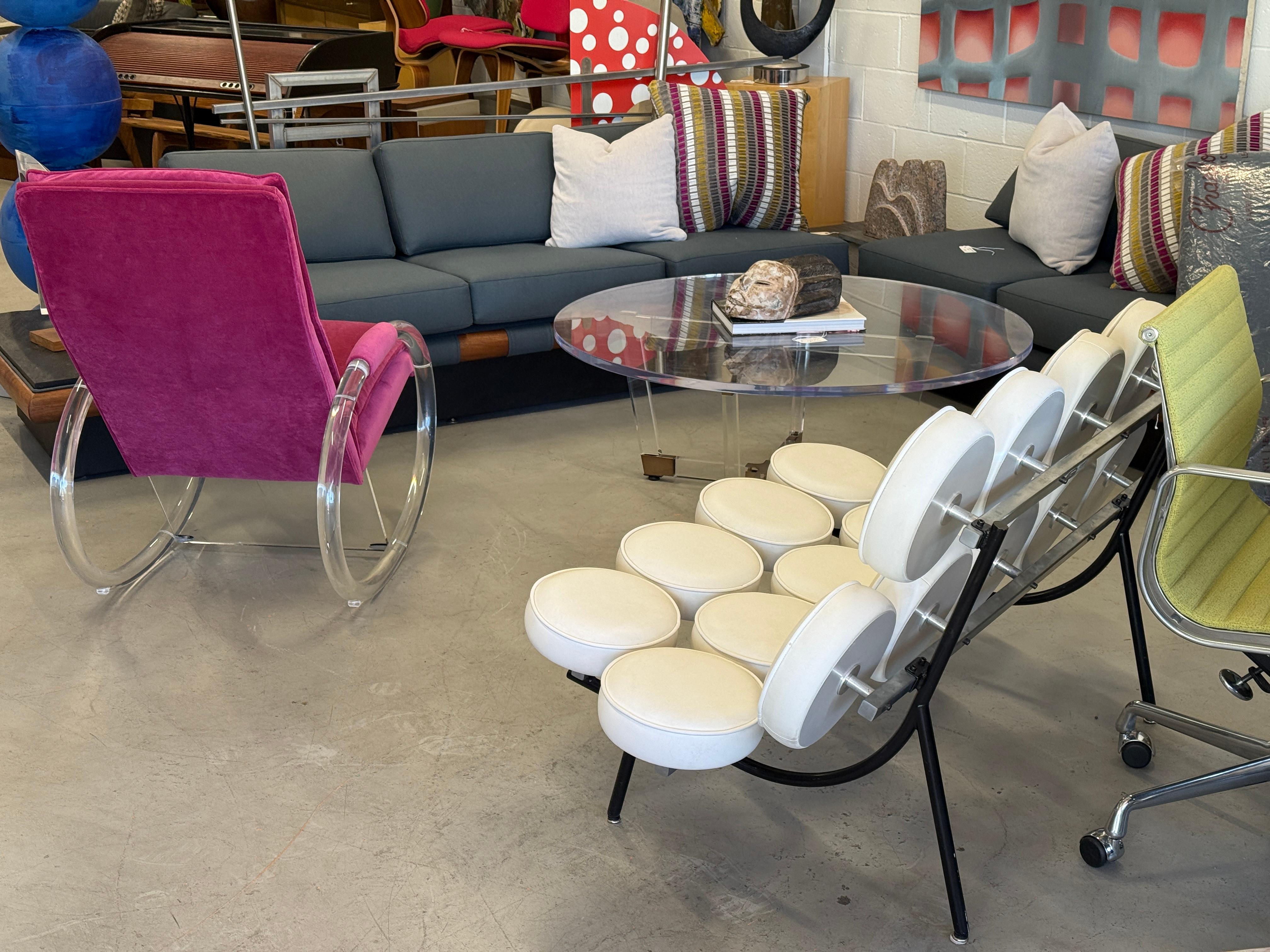 George Nelson para Herman Miller Sofá Marshmallow de piel blanca en venta 3