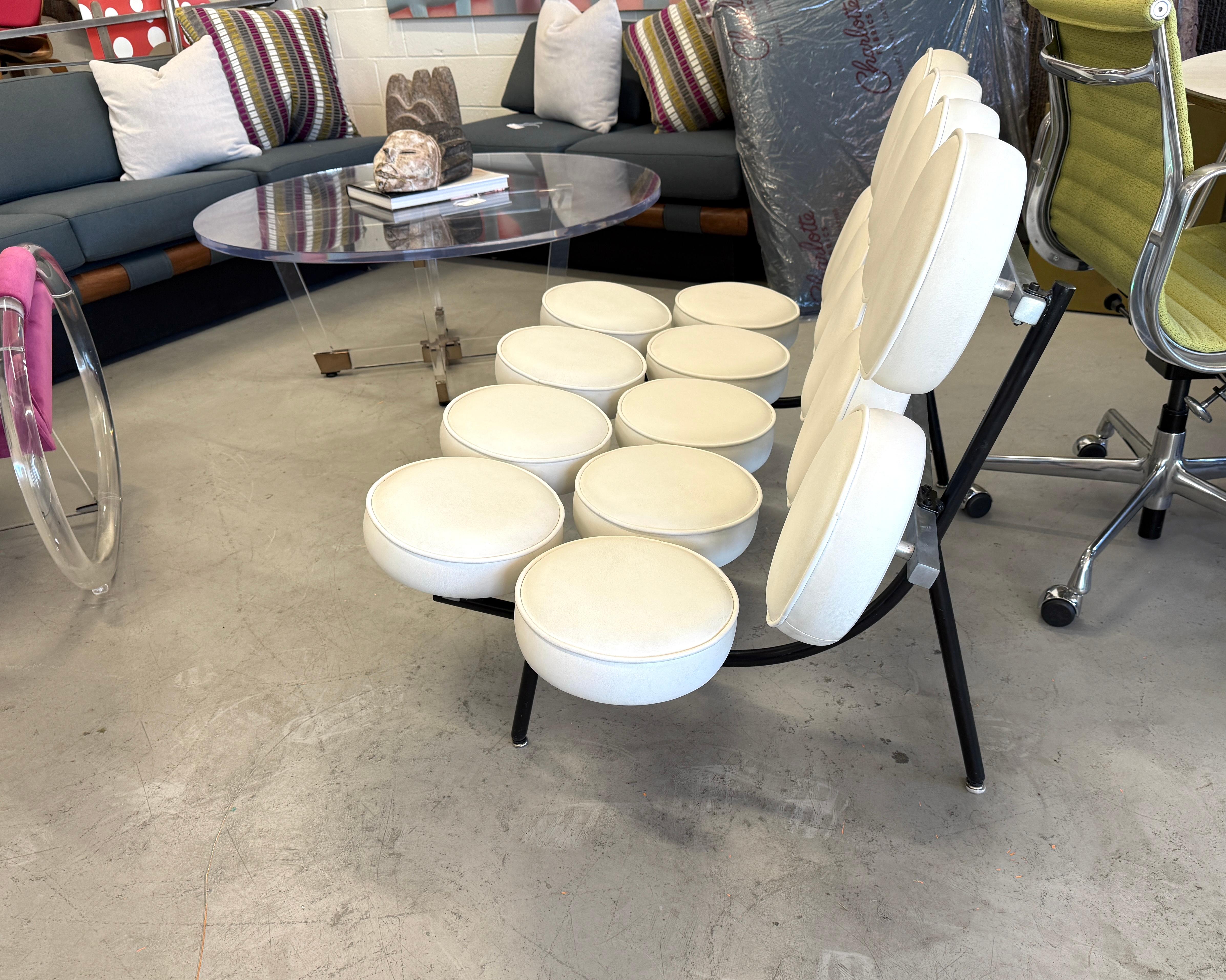 George Nelson para Herman Miller Sofá Marshmallow de piel blanca en venta 5