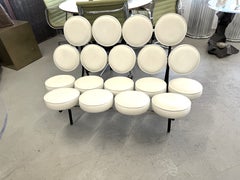 George Nelson für Herman Miller Marshmallow Sofa in weißem Leder