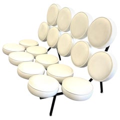 George Nelson for Herman Miller Marshmallow Sofa in White Leather