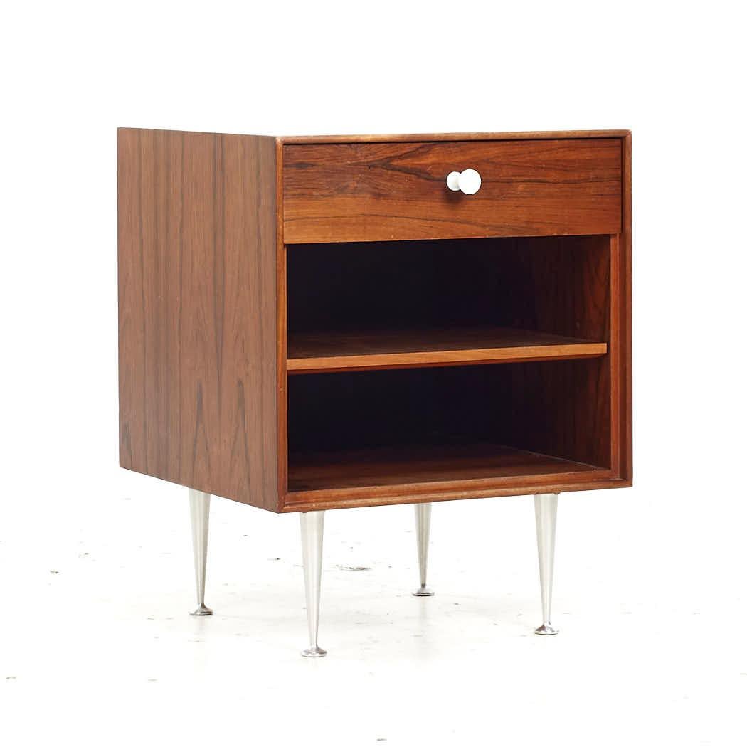 Américain George Nelson for Herman Miller MCM Rosewood Thin Edge Nightstands - Pair (Paire) en vente
