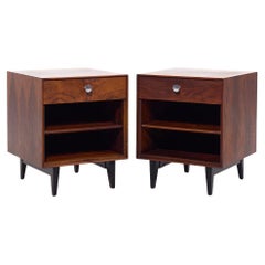 George Nelson for Herman Miller MCM Rosewood Thin Edge Nightstands - Pair