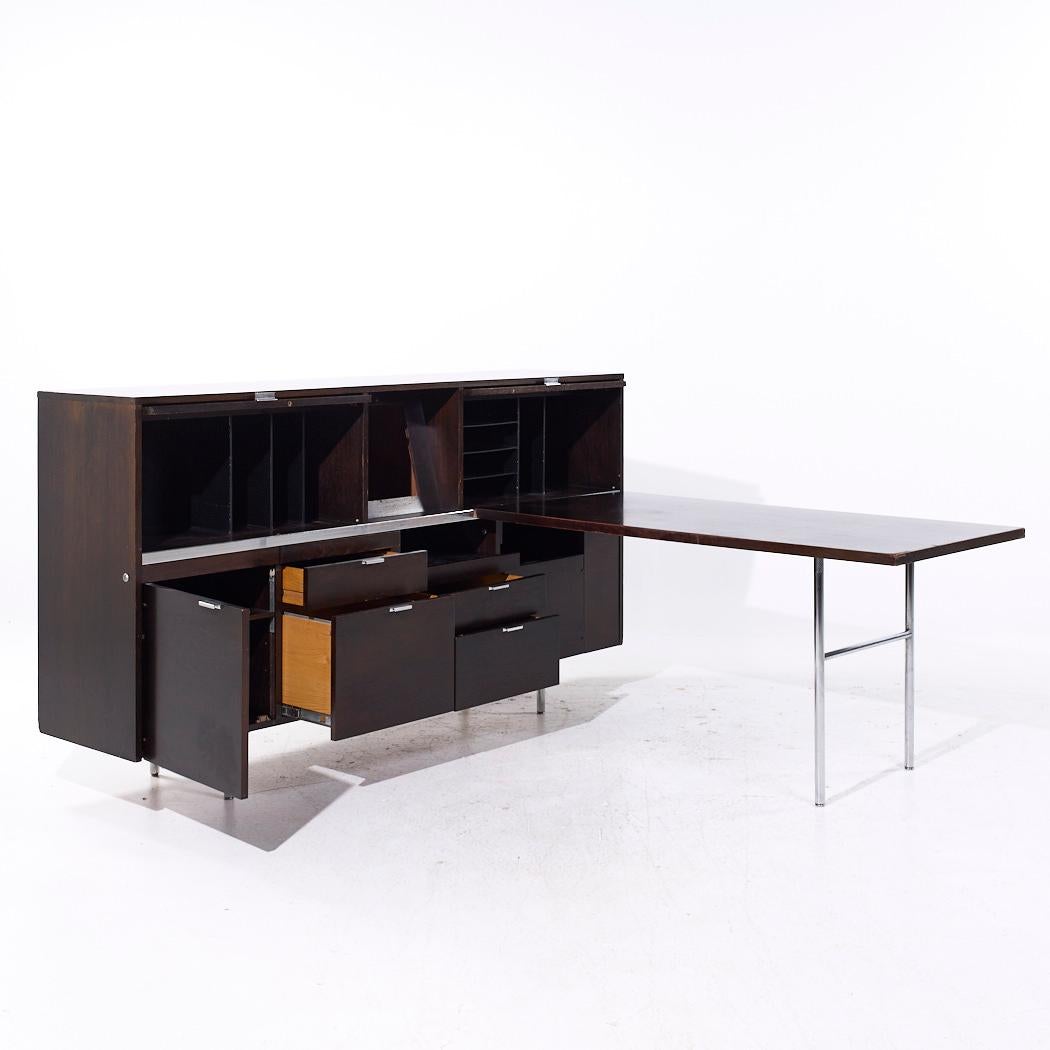 George Nelson für Herman Miller Mid Century-Schreibtisch mit Rückenlehne (Chrom) im Angebot