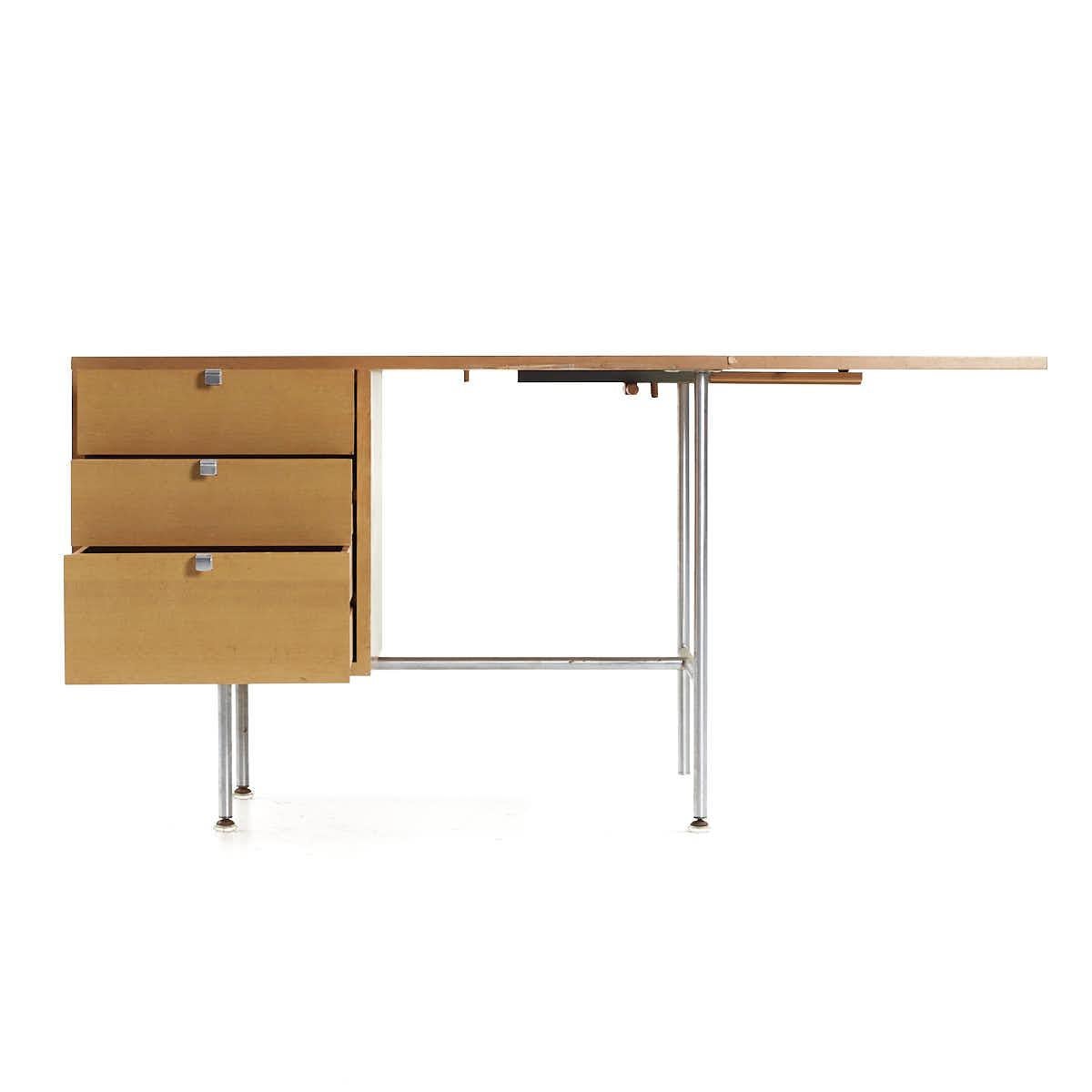 George Nelson for Herman Miller Mid Century Drop Side Desk For Sale 3