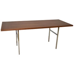 George Nelson for Herman Miller Mid-Century Modern Walnut and Steel Table