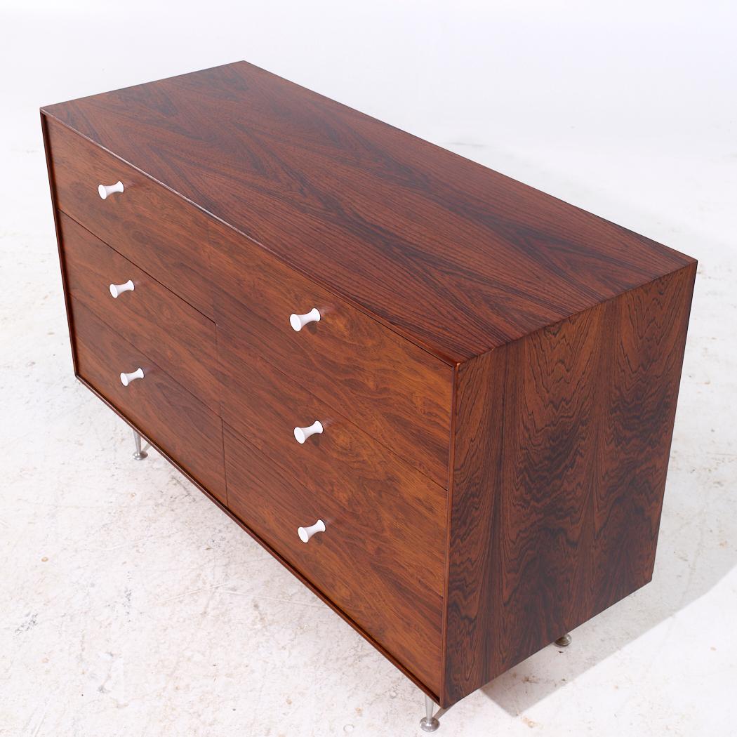 Palissandro George Nelson per Herman Miller Comò a 6 cassetti in legno di palissandro di metà secolo in vendita