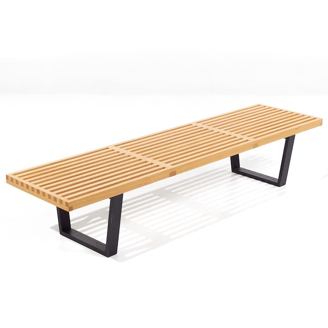 Late 20th Century George Nelson for Herman Miller Mid Century Slat Bench For Sale
