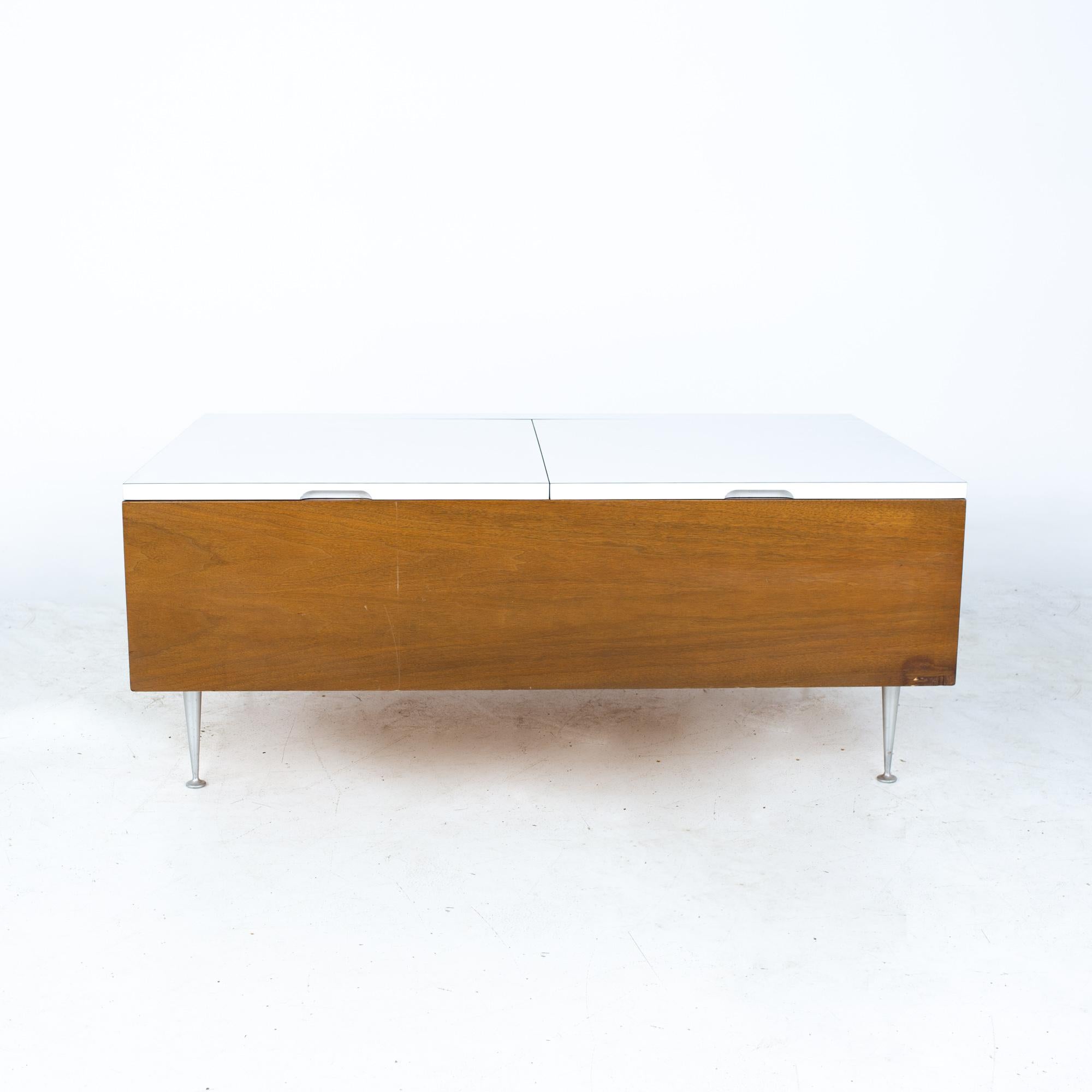 George Nelson for Herman Miller mid century storage coffee table
Coffee table measures: 48 wide x 30 deep x 19 inches high

All pieces of furniture can be had in what we call restored vintage condition. That means the piece is restored upon