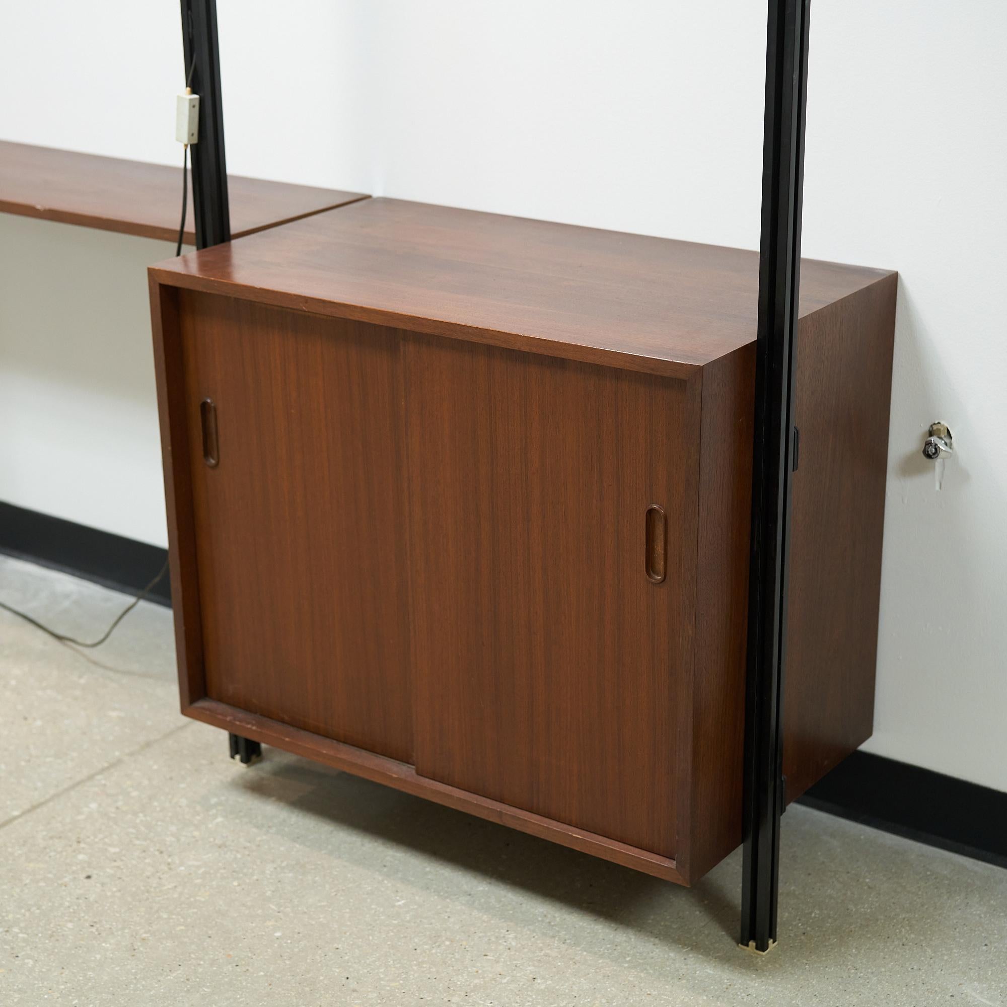Late 20th Century George Nelson for Herman Miller Mid Century Walnut Omni Wall Unit - 4 Bay For Sale