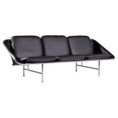 Vintage George Nelson for Herman Miller Midcentury Leather and Chrome Sling Sofa