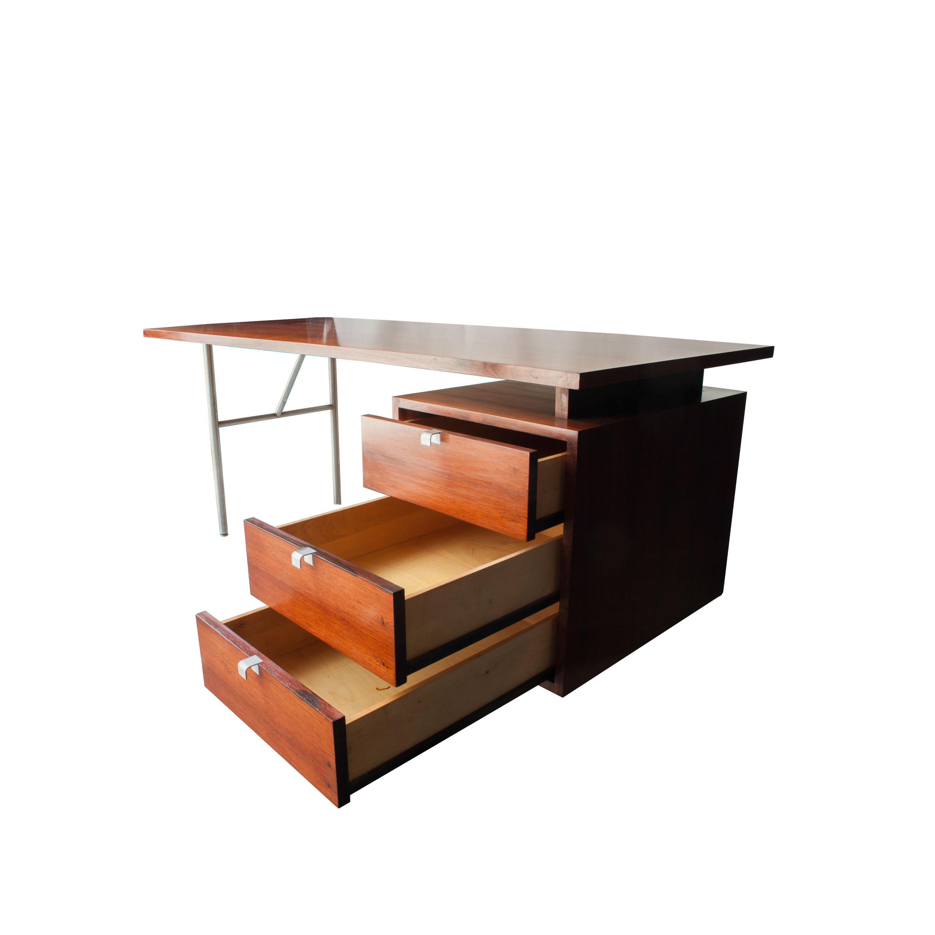 George Nelson for Herman Miller Midcentury Rectangular Wood Desk, USA, 1950 In Good Condition In Madrid, ES