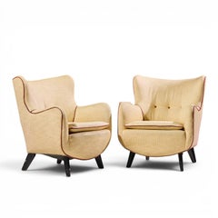 George Nelson for Herman Miller Model 4688 Mid Century Lounge Chairs - Pair