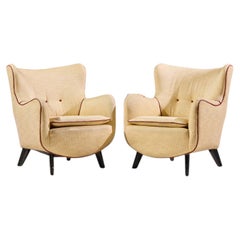 George Nelson for Herman Miller Model 4688 Mid Century Lounge Chairs - Pair