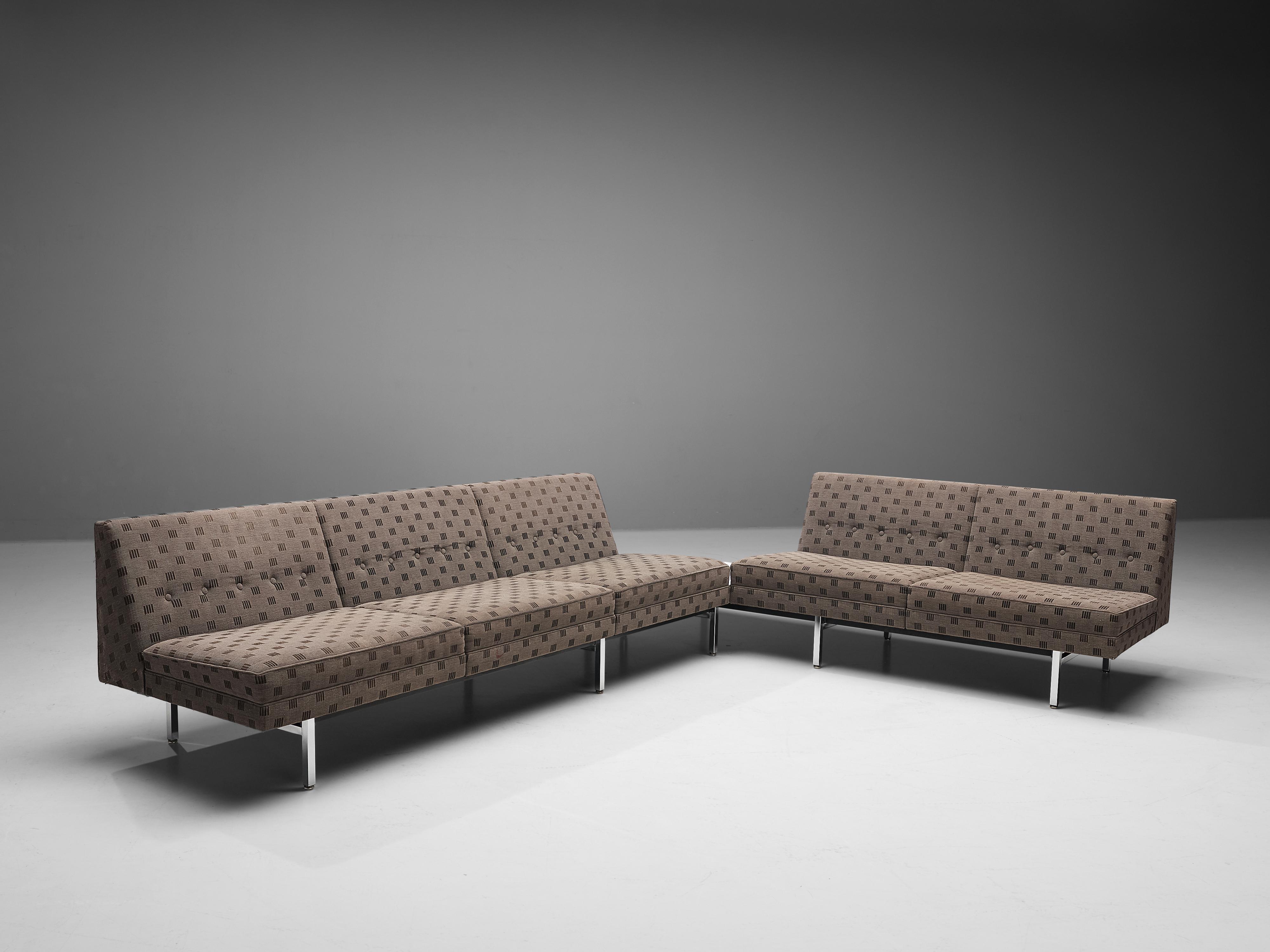 Metal George Nelson for Herman Miller Modular Set of Sofas and Side Table