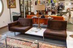 George Nelson para Herman Miller Mesa y asientos modulares de 2 piezas y estructura de acero 60s