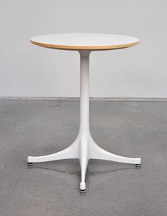 George Nelson for Herman Miller White Pedestal Side Table