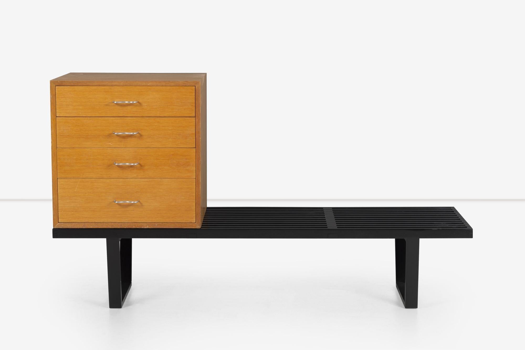 George Nelson for Herman Miller Platform Bench with Four Drawer Chest In Good Condition For Sale In Chicago, IL