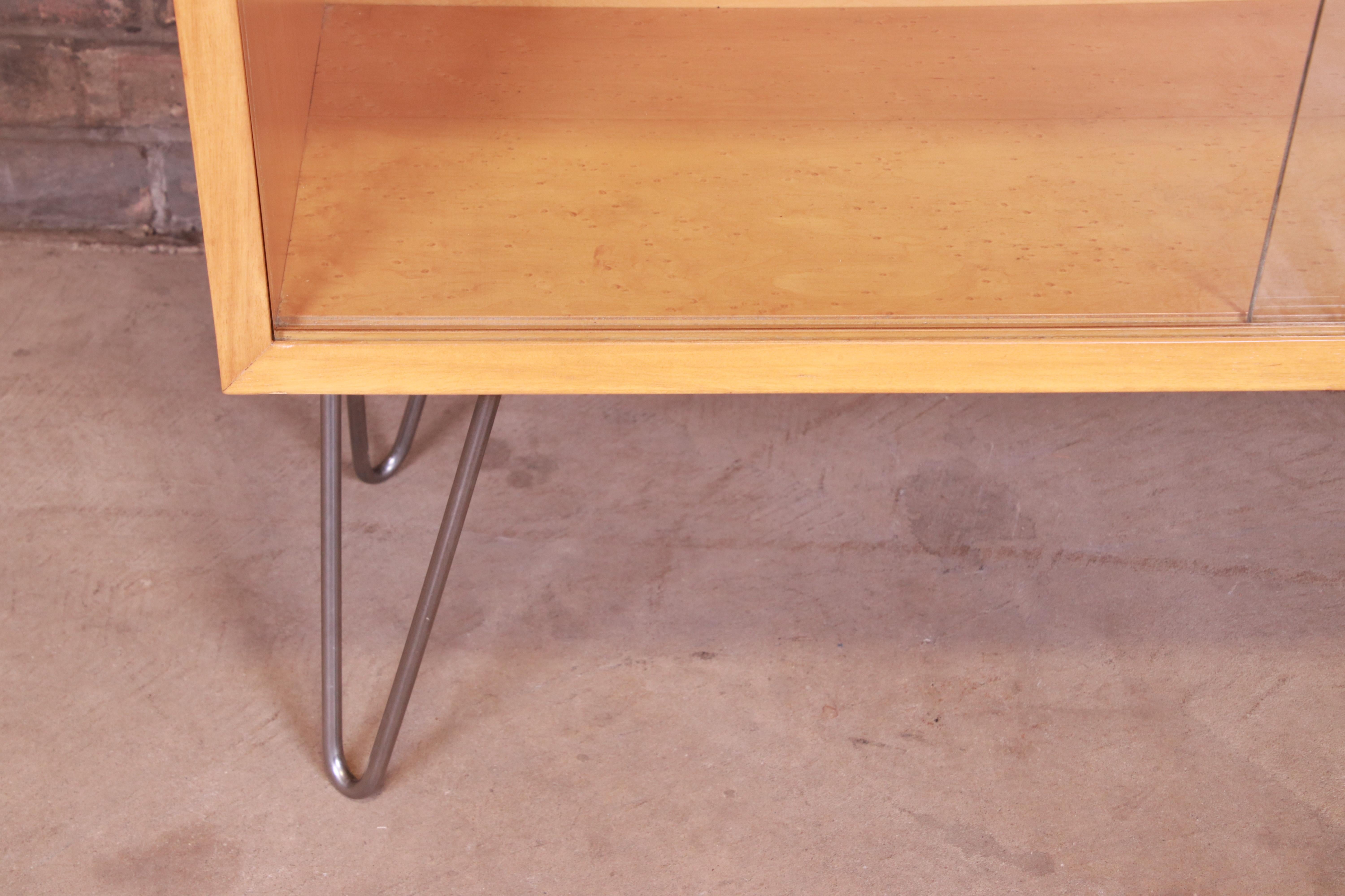 George Nelson for Herman Miller Primavera Bookcase on Hairpin Legs, Refinished 2