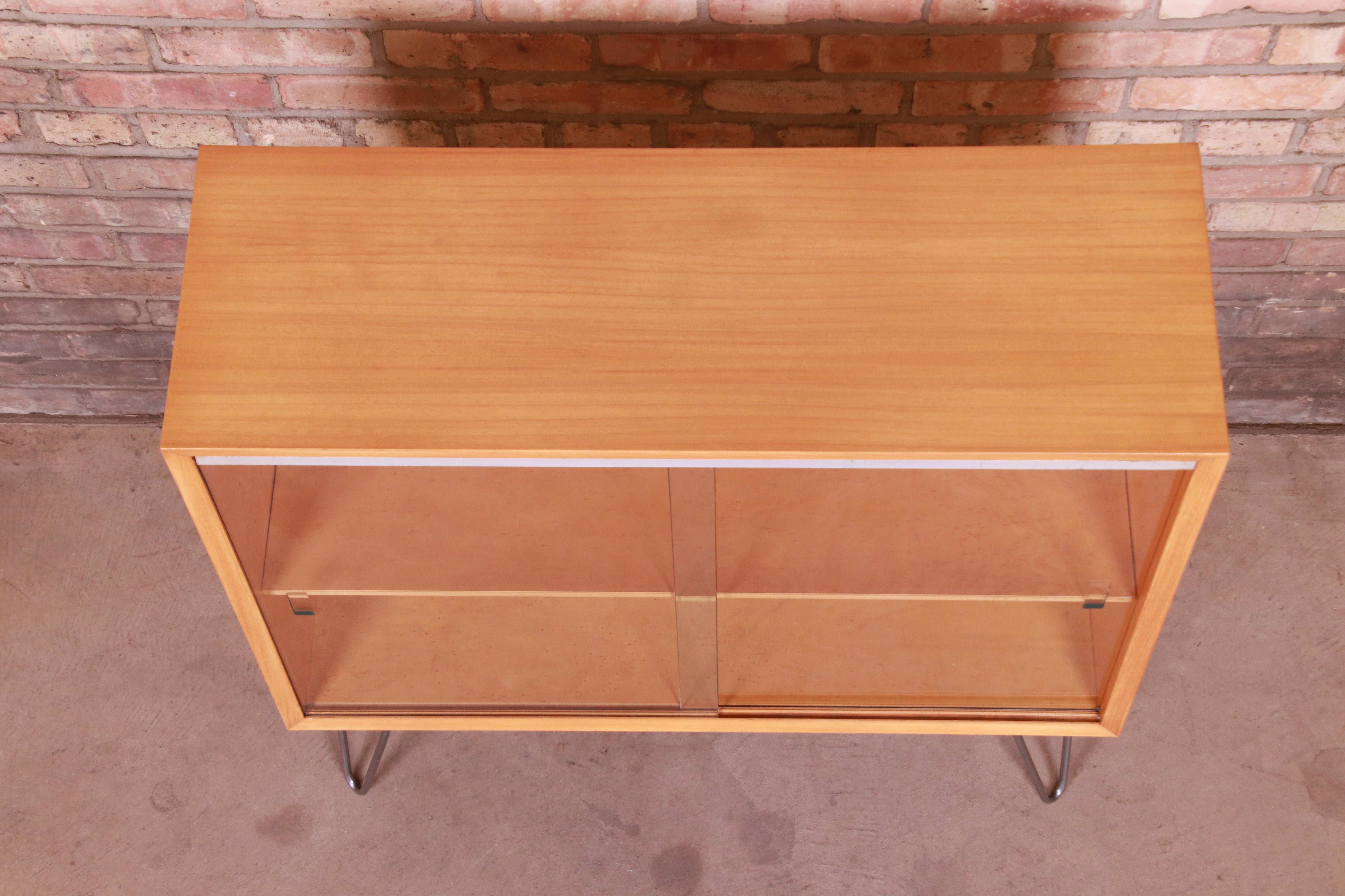 George Nelson for Herman Miller Primavera Bookcase on Hairpin Legs, Refinished 1
