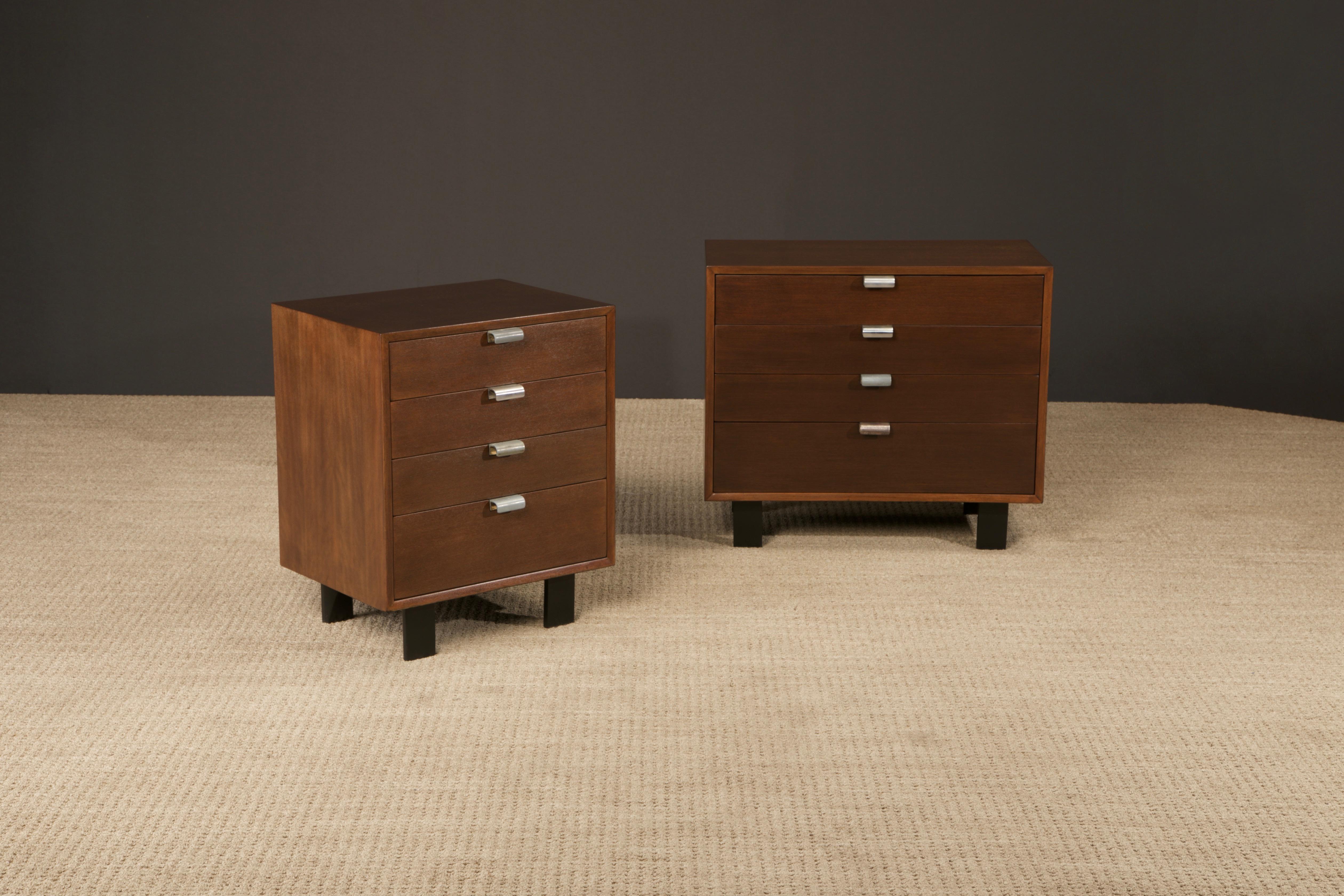 Mid-Century Modern George Nelson for Herman Miller 'Primavera' Nightstands, c. 1955, Signed For Sale