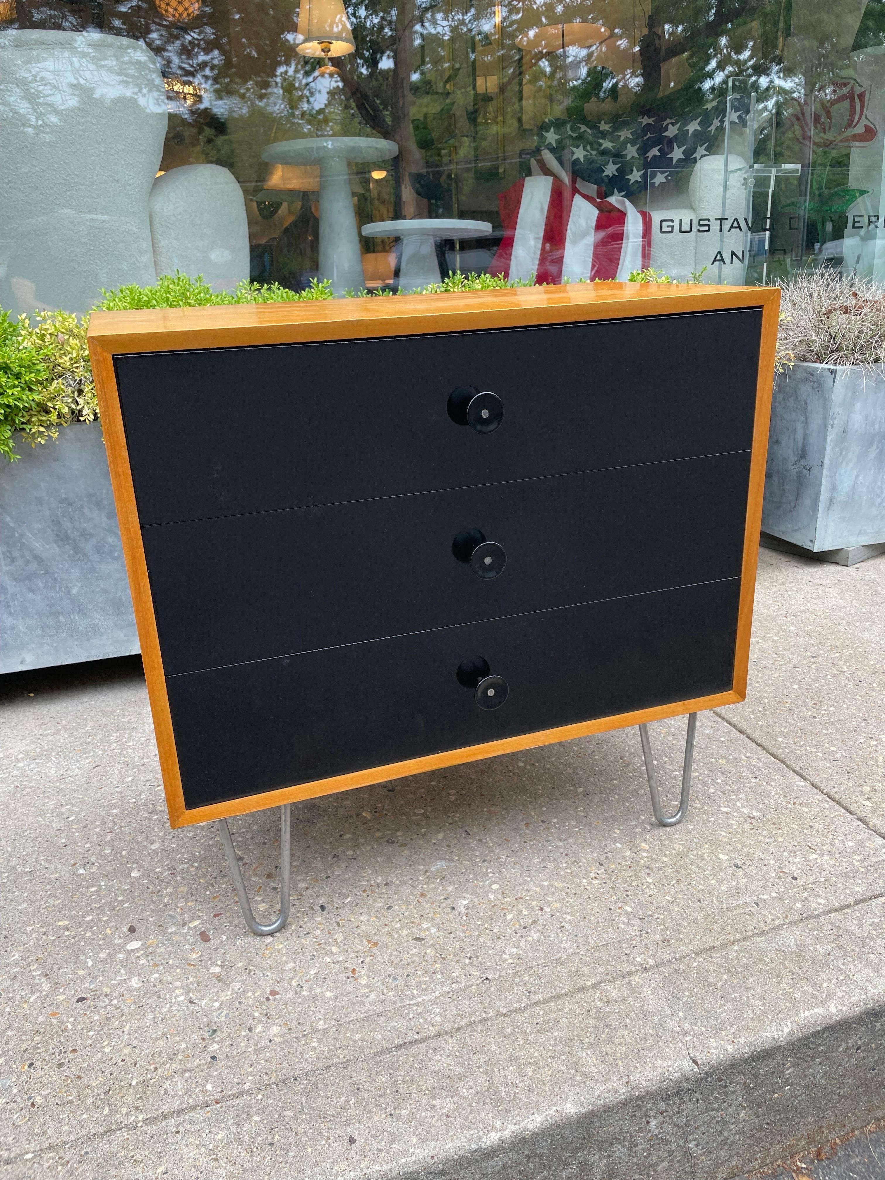 Mid-20th Century George Nelson for Herman Miller Rare Three Drawer Bachelor's Chest