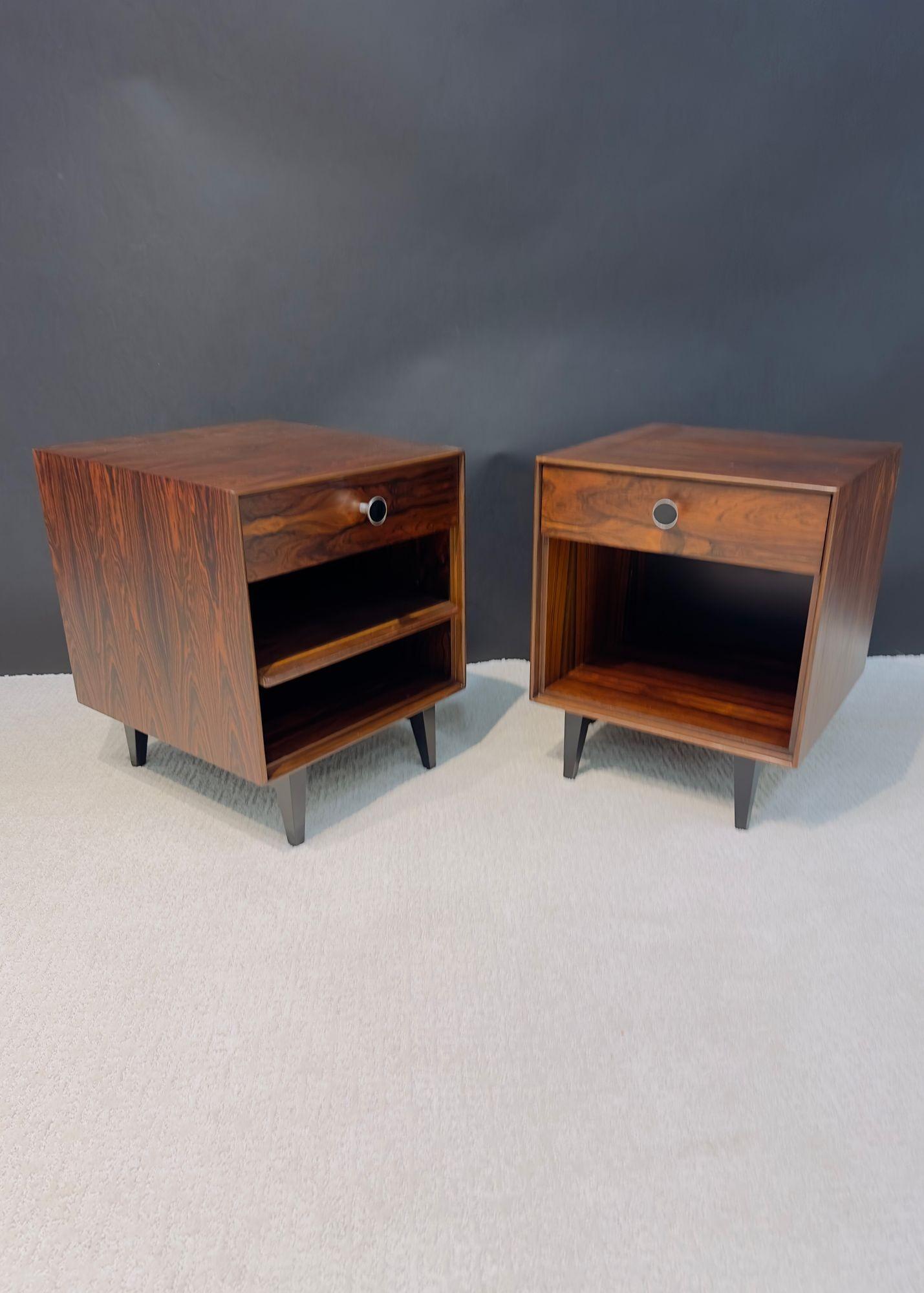 American George Nelson for Herman Miller Rosewood Nightstands, 1960 For Sale