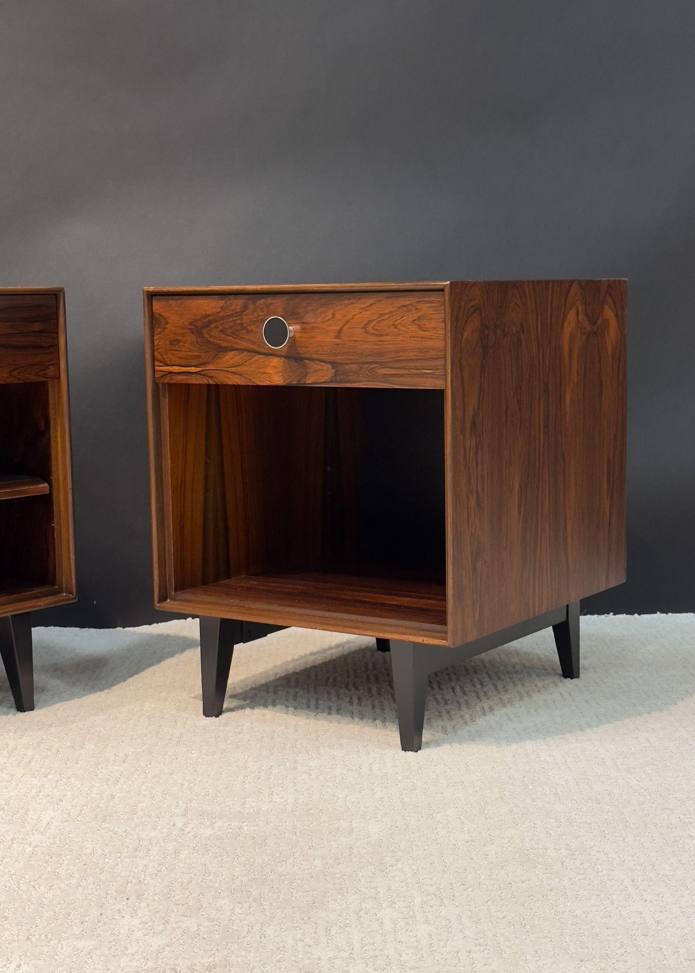 George Nelson for Herman Miller Rosewood Nightstands, 1960 In Excellent Condition In Chicago, IL