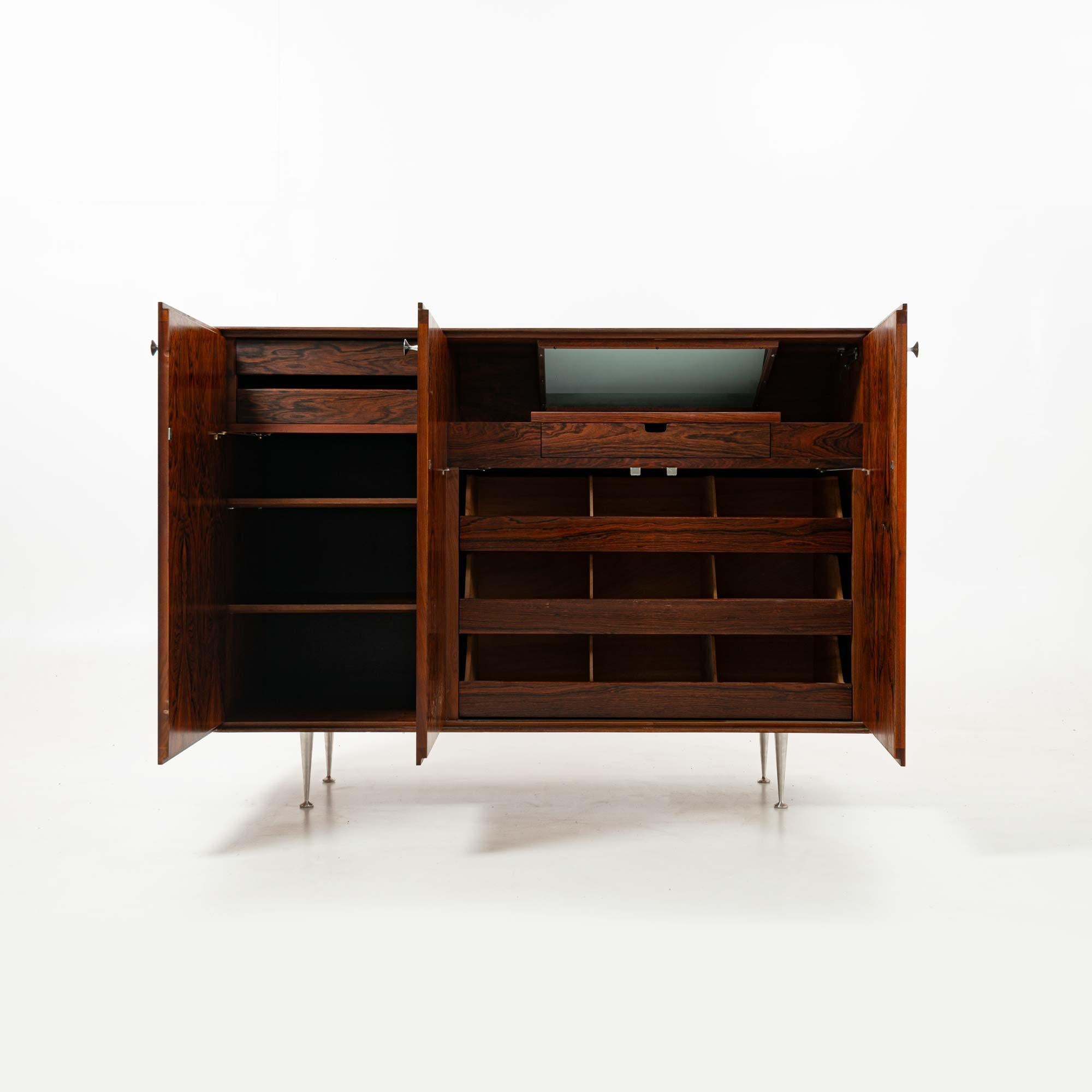 George Nelson para Herman Miller Armario de palisandro de borde fino/Cómoda de caballero finales del siglo XX en venta